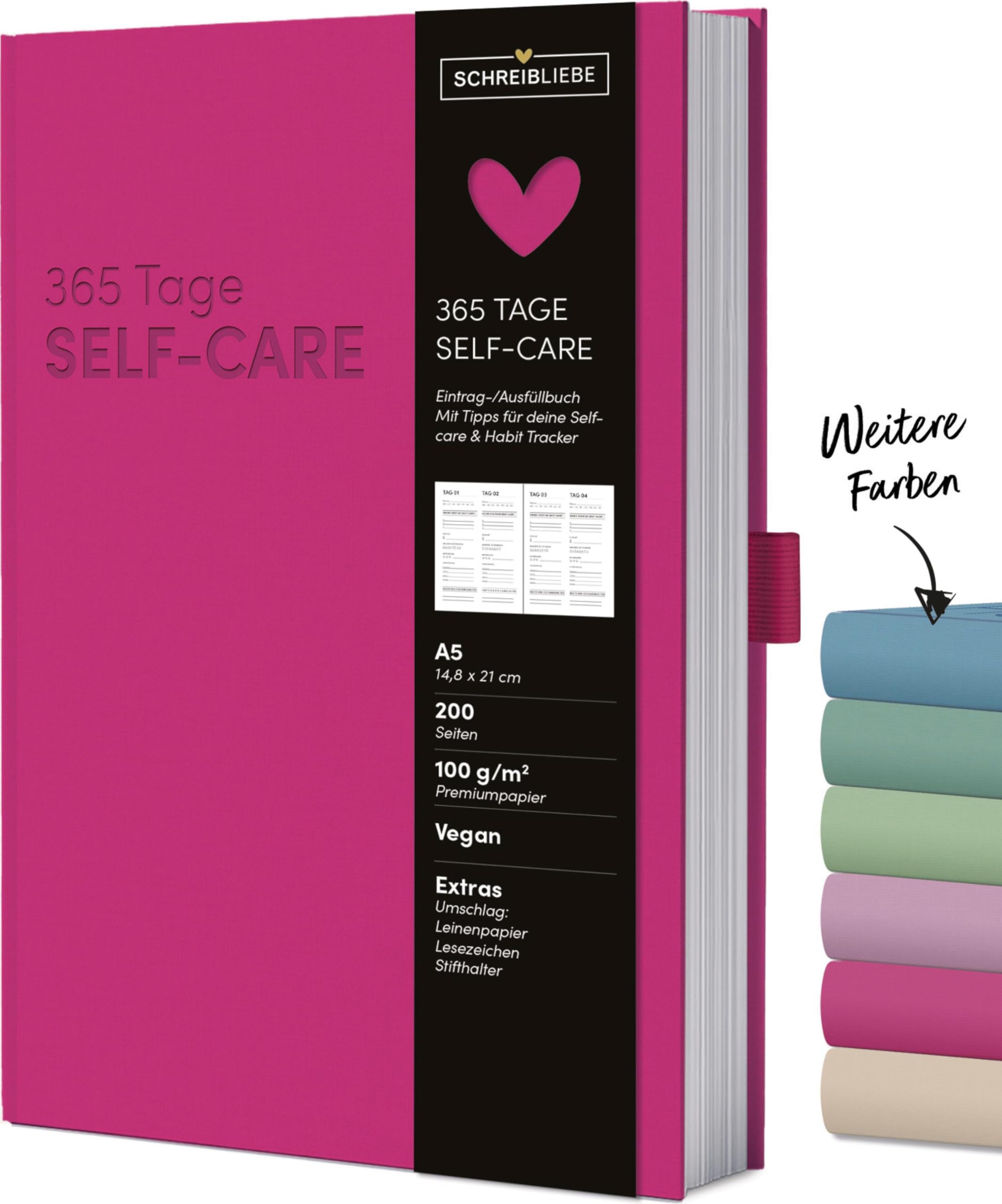 Self-care-Tagebuch Fuchsia Lifestyle