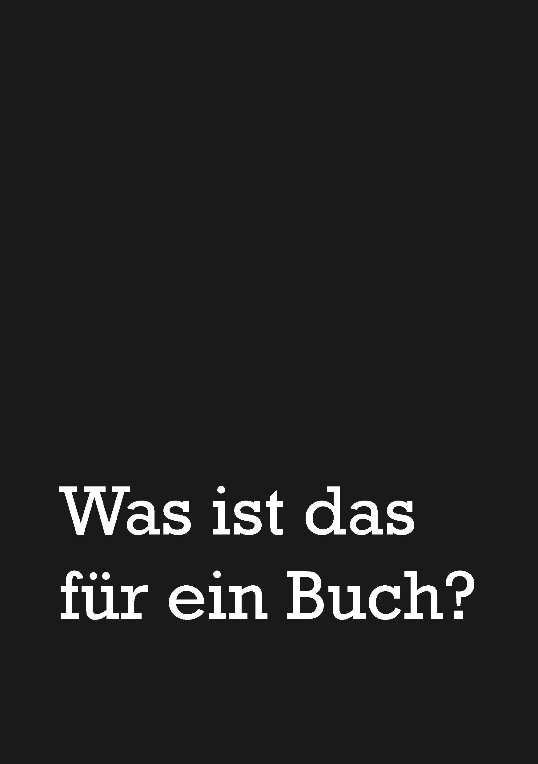 Was ist das für ein Buch? Contemporary literature Books