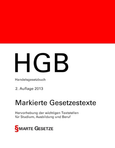 Hgb, Handelsgesetzbuch, 2. Auflage 2013, Smarte Gesetze, Markierte Gesetzestexte Law