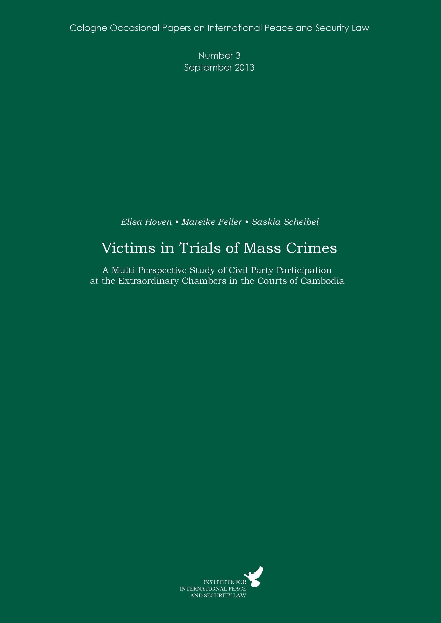 Victims in Trials of Mass Crimes book