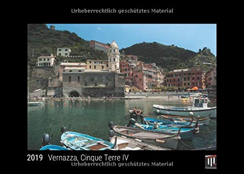 Vernazza, Cinque Terre IV 2019 - Black Edition - Timokrates Wandkalender, Bilderkalender, Fotokalender - DIN A3 (42 x 30 cm) Leisure, Home & Garden