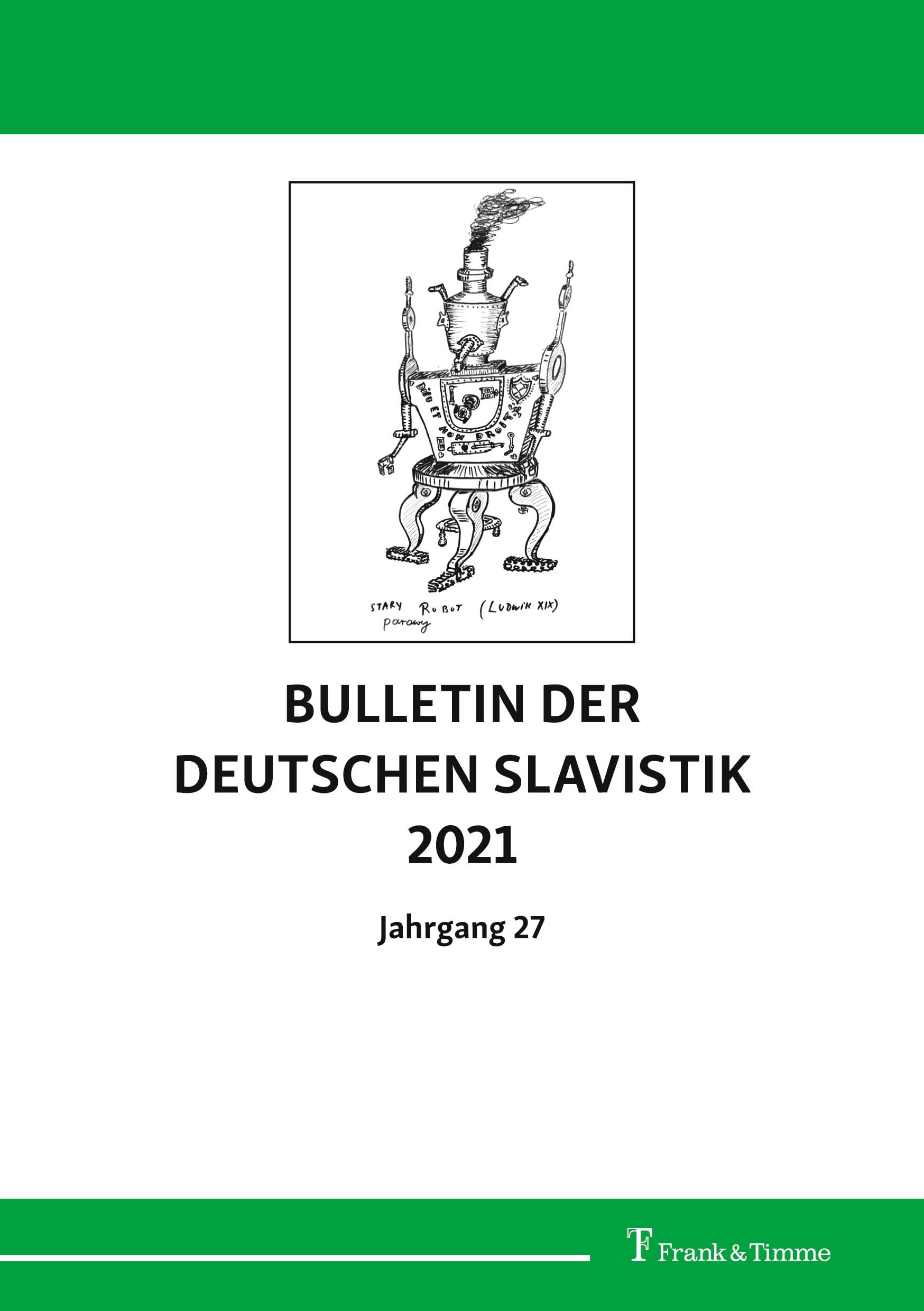 Bulletin der Deutschen Slavistik 2021: Jahrgang 27 Social Sciences
