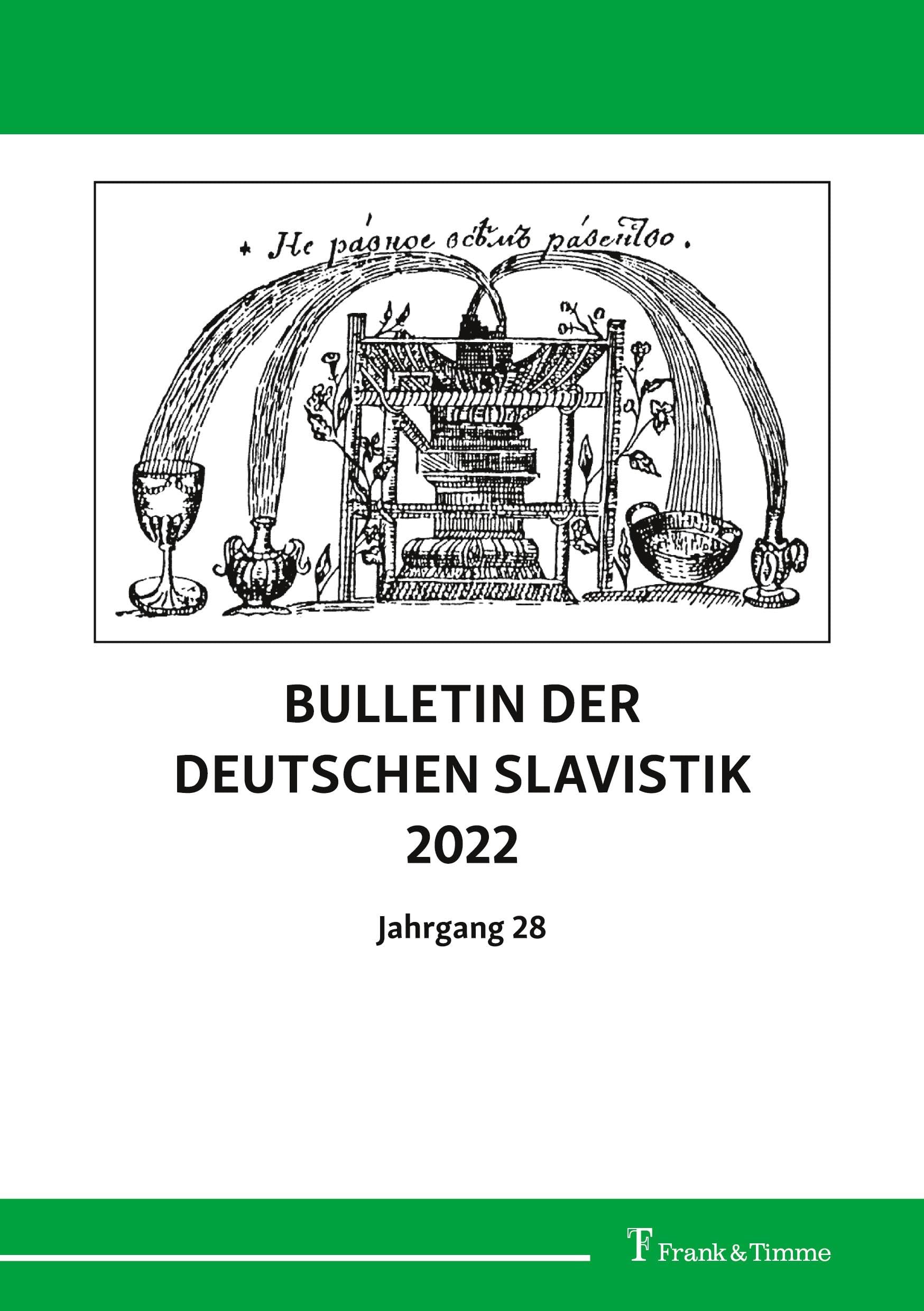 Bulletin der deutschen Slavistik 2022 Social Sciences