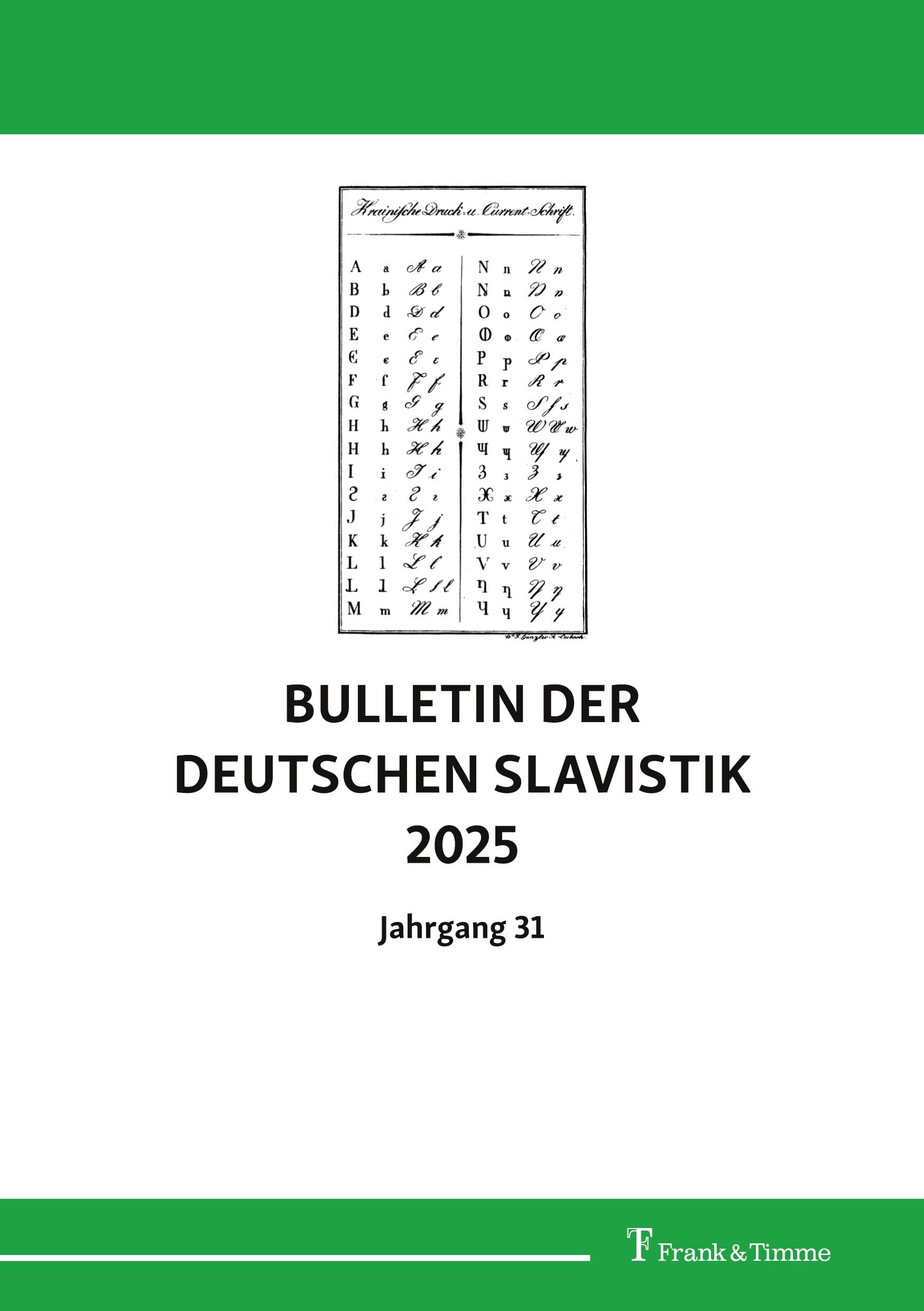 Bulletin der deutschen Slavistik 2025 Social Sciences