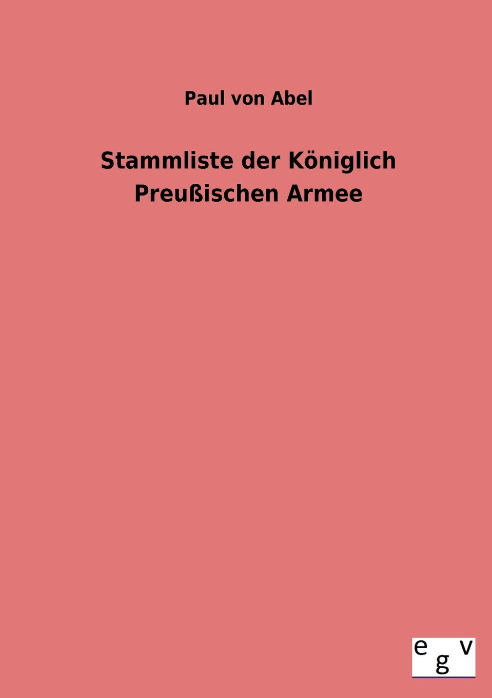 Stammliste der Königlich Preußischen Armee German history