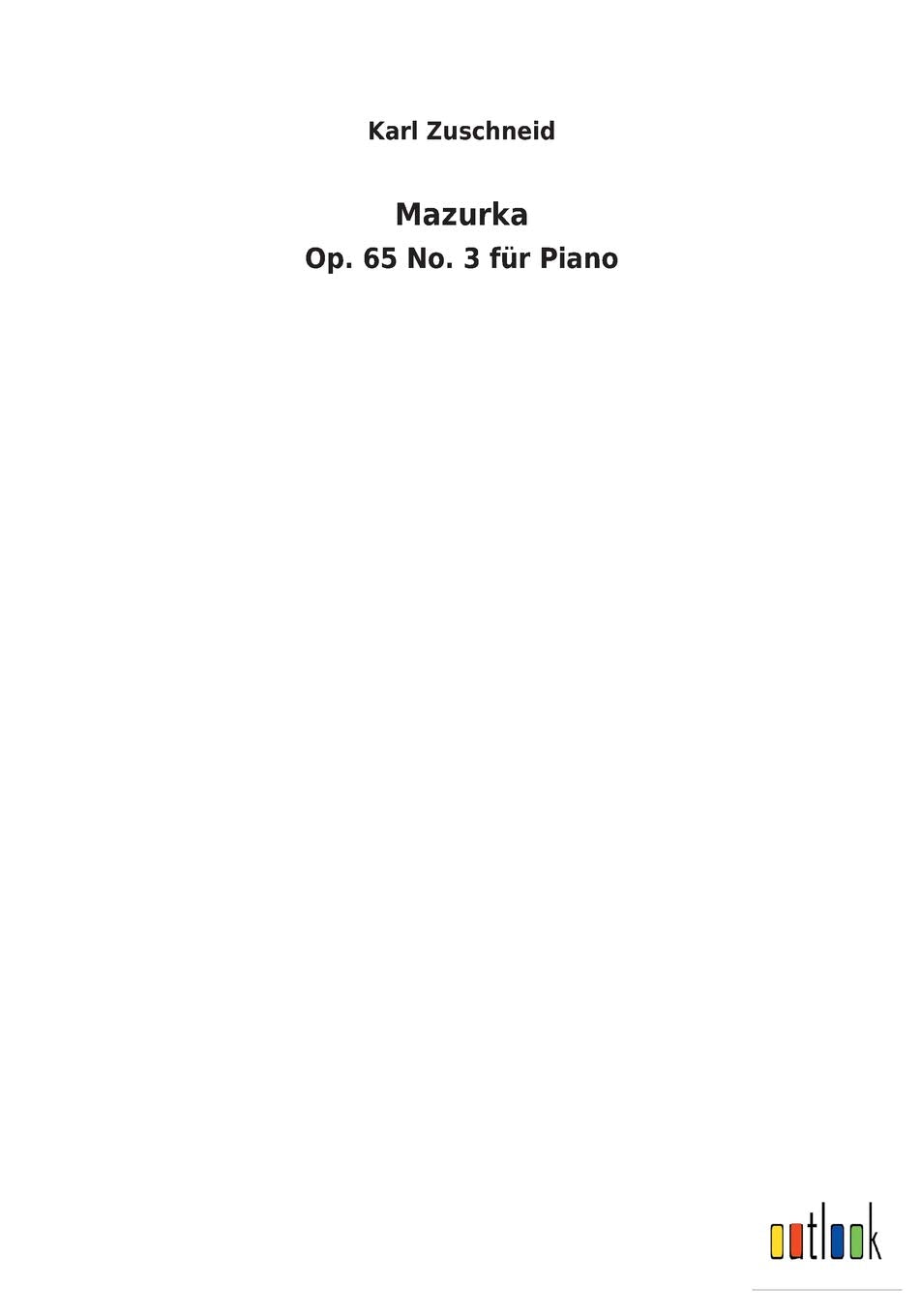 Mazurka: Op. 65 No. 3 für Piano Sheet Music