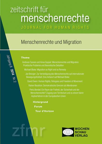 Menschenrechte und Migration: Zeitschrift für Menschenrechte 2/14 Books