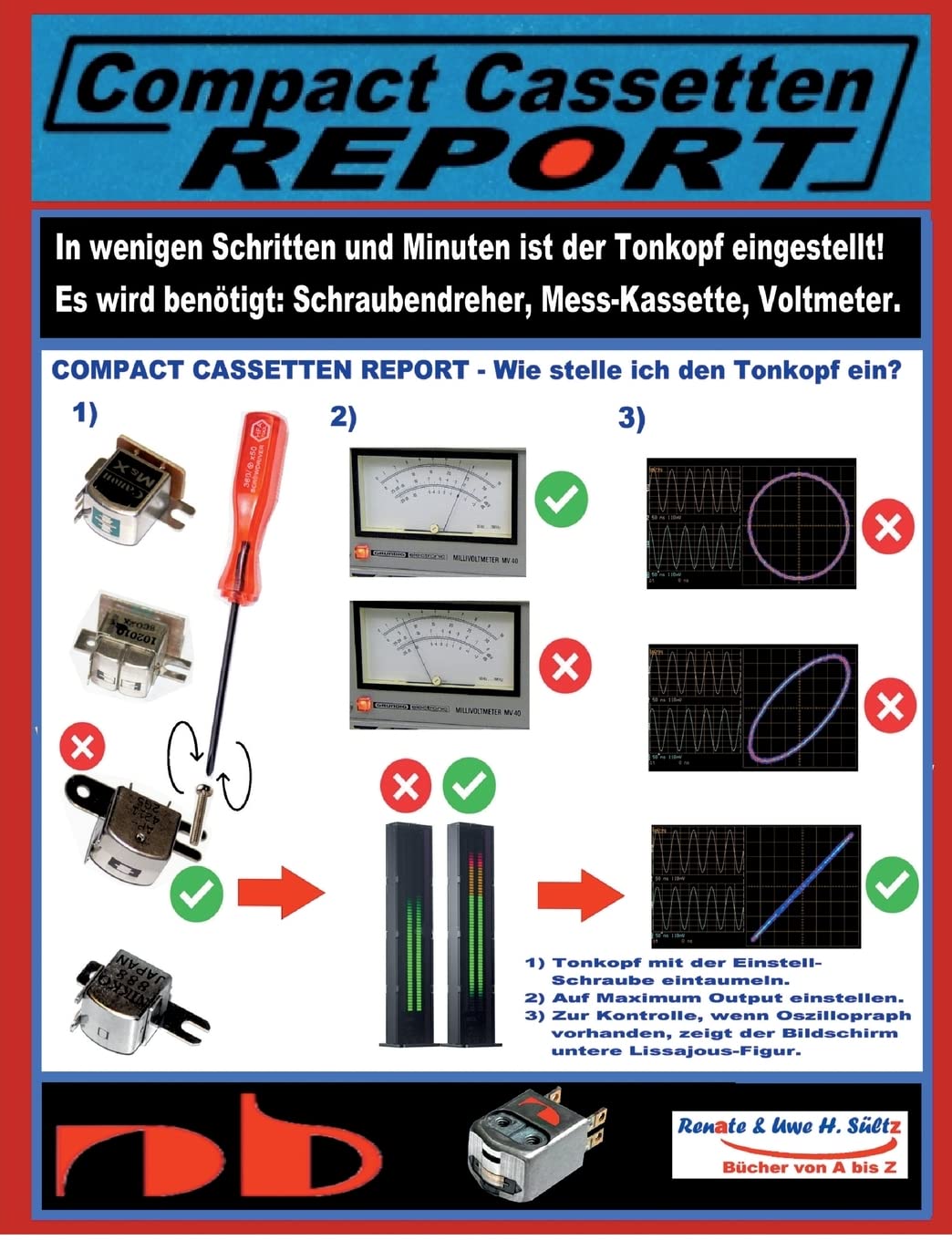 Compact Cassetten Report - Wie stelle ich den Tonkopf ein?: Azimut-Einstellung mit den altbewährten- und modernen Hilfsmitteln. Hobbies & Crafts