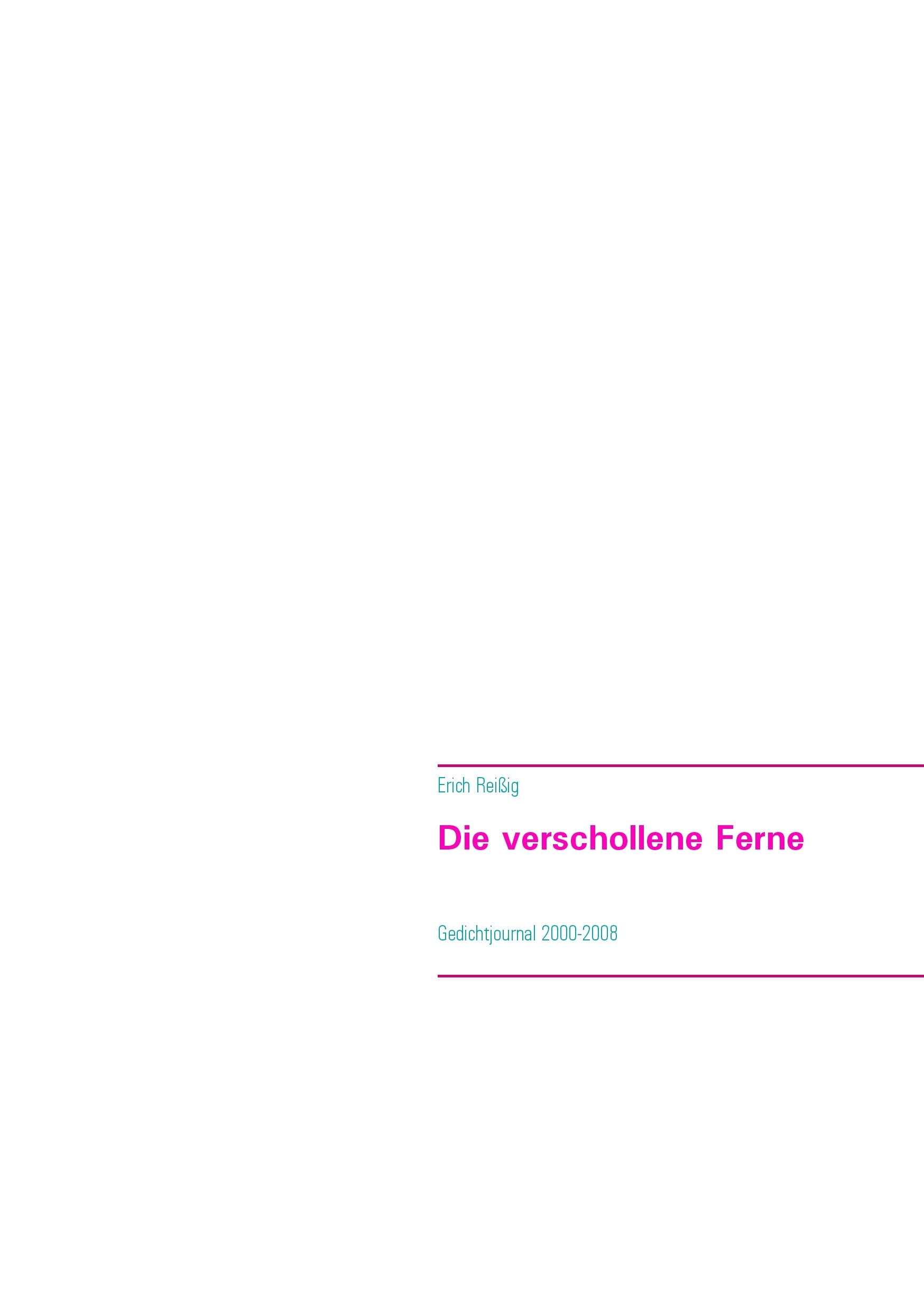 Die verschollene Ferne: Gedichtjournal 2000-2008 Poetry