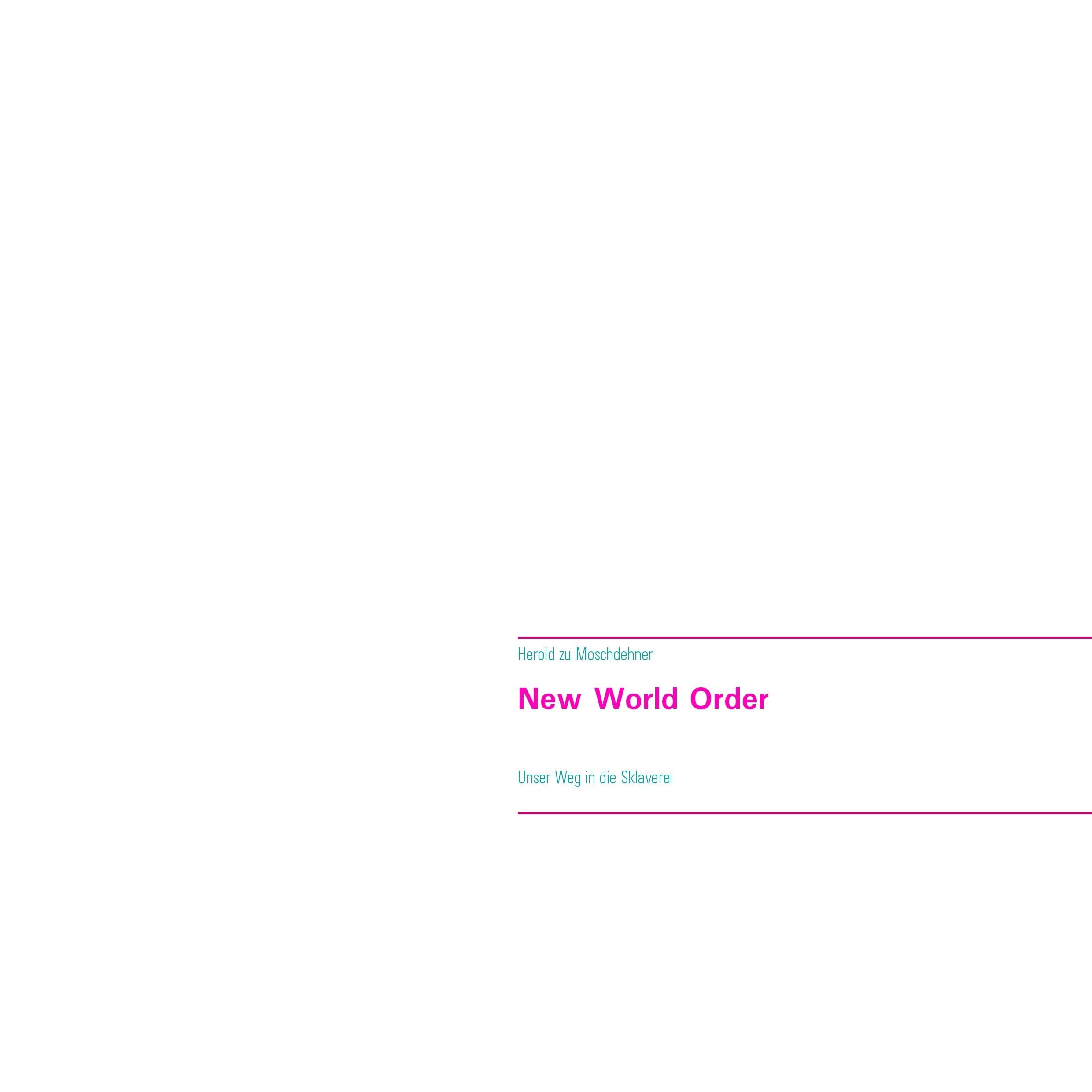 New World Order: Unser Weg in die Sklaverei Business, Finance & Career
