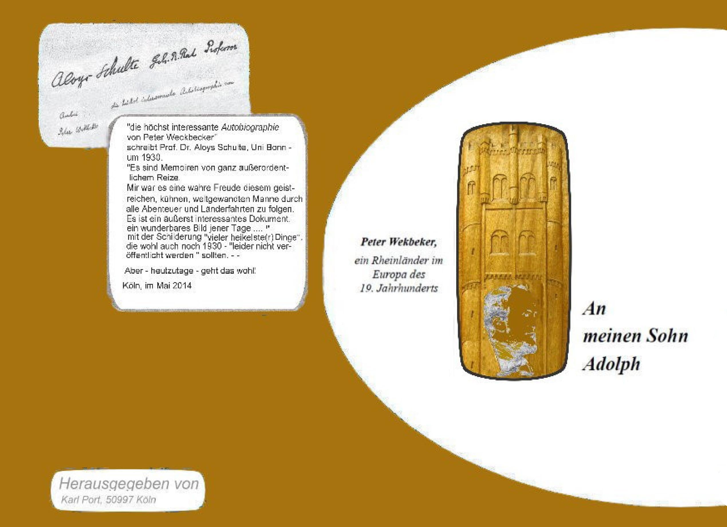 Peter Wekbeker - An meinen Sohn Adolph: eine Autobiographie Contemporary literature