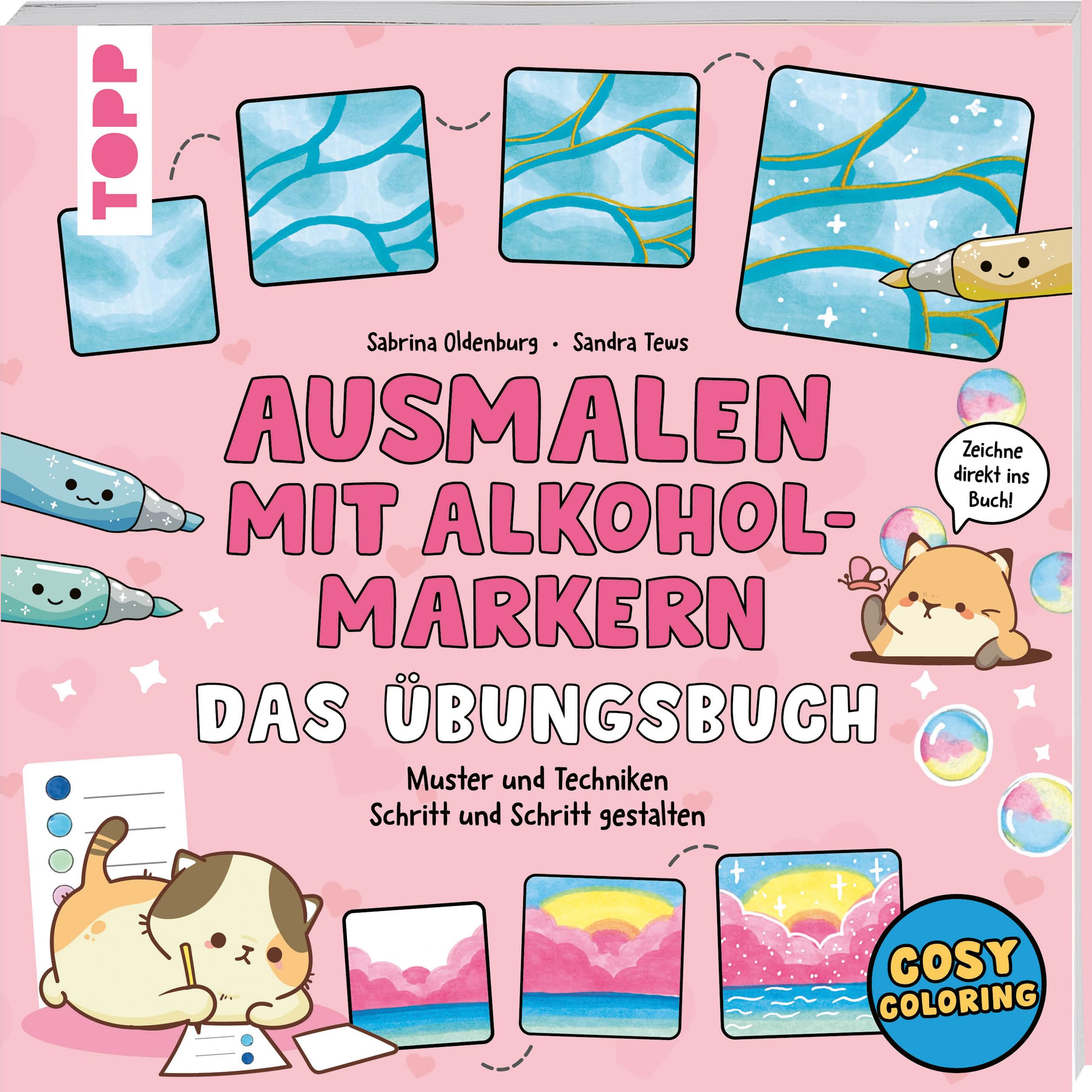 Ausmalen mit Alkoholmarkern - das Übungsbuch Arts & Music