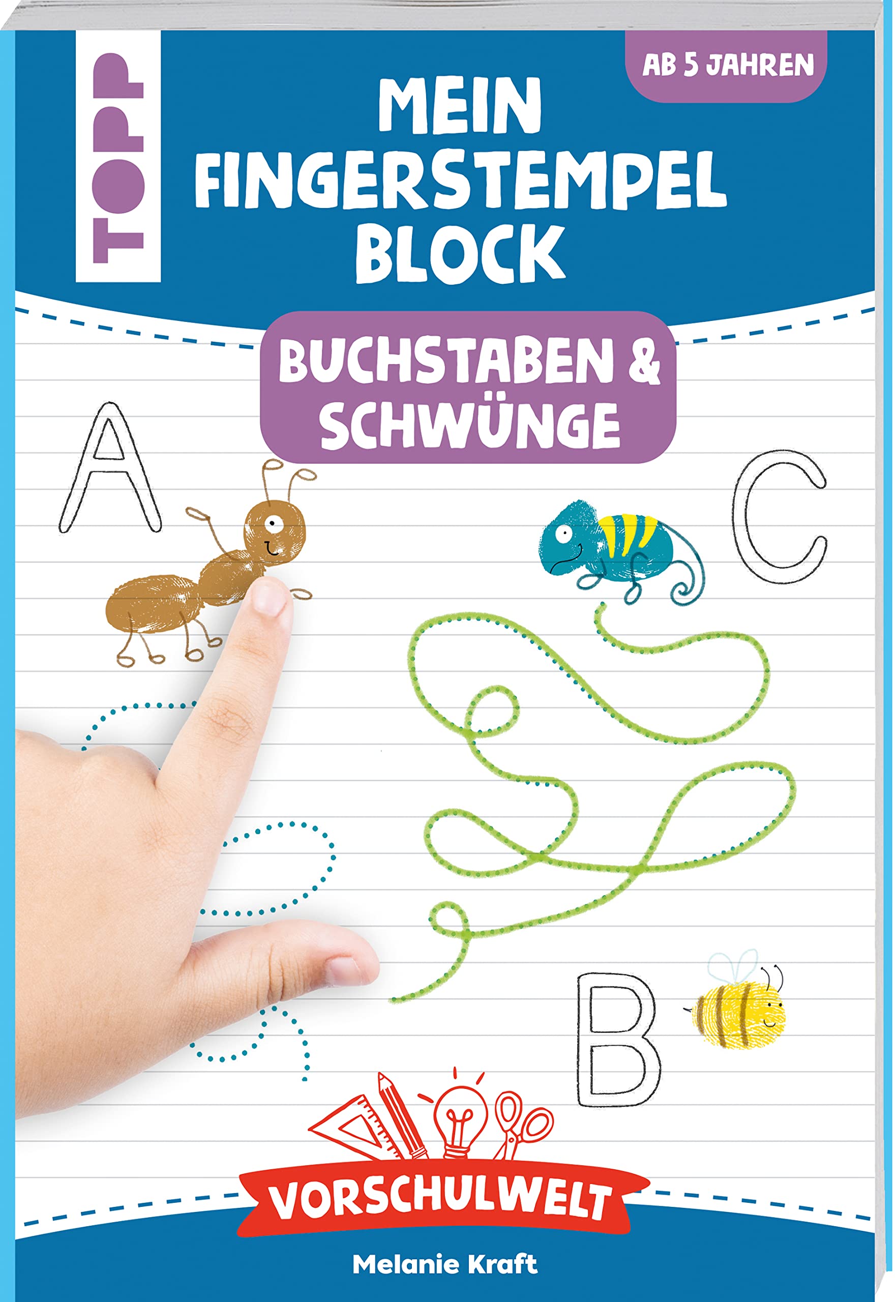 Vorschulwelt - Mein Fingerstempelblock Buchstaben und Schwünge Leisure, Home & Garden