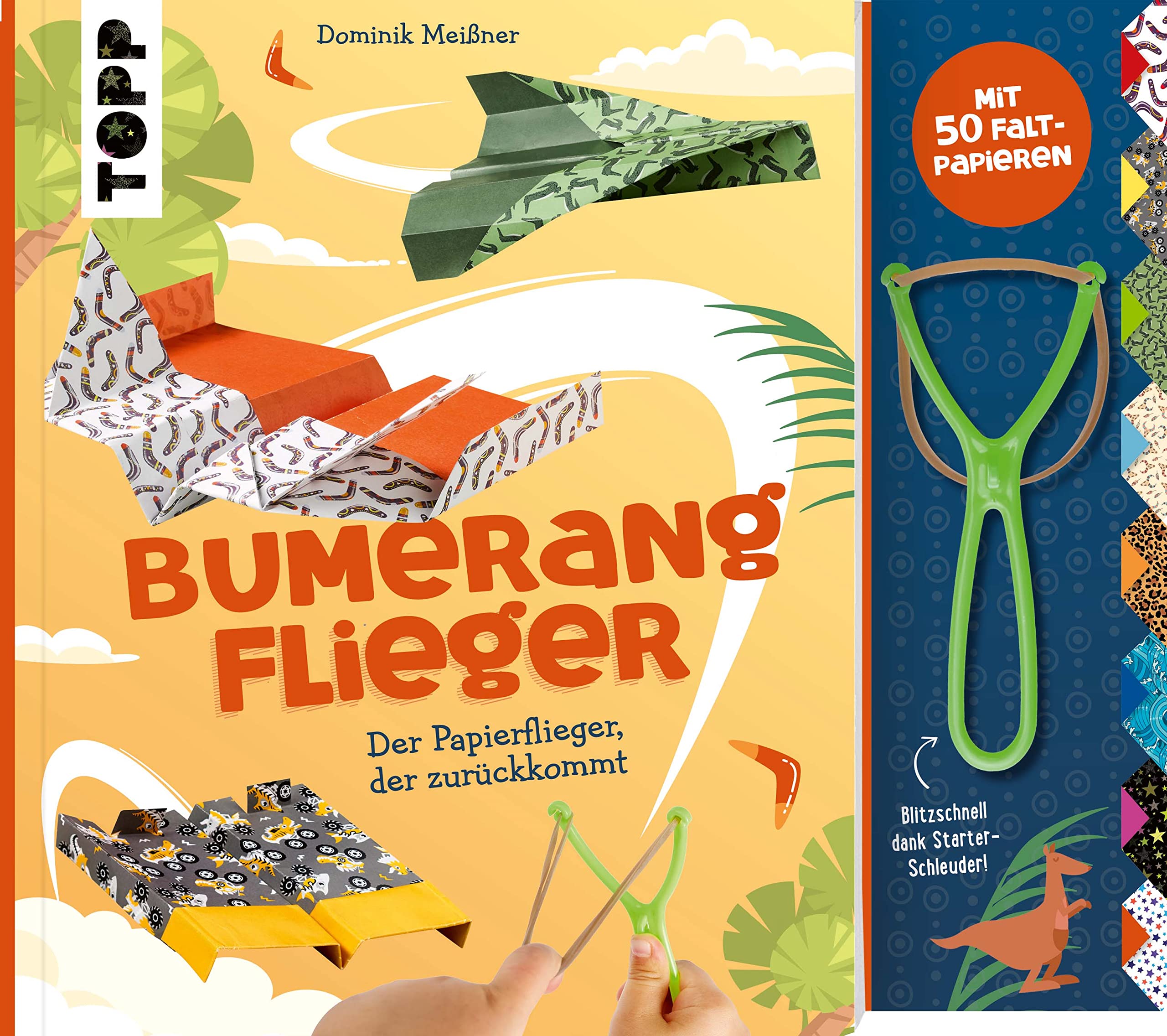 Bumerang-Papierflieger mit Schleuder: Der Papierflieger, der zurückkommt. Mit 50 Faltblättern zum Losfalten Hobbies & Crafts