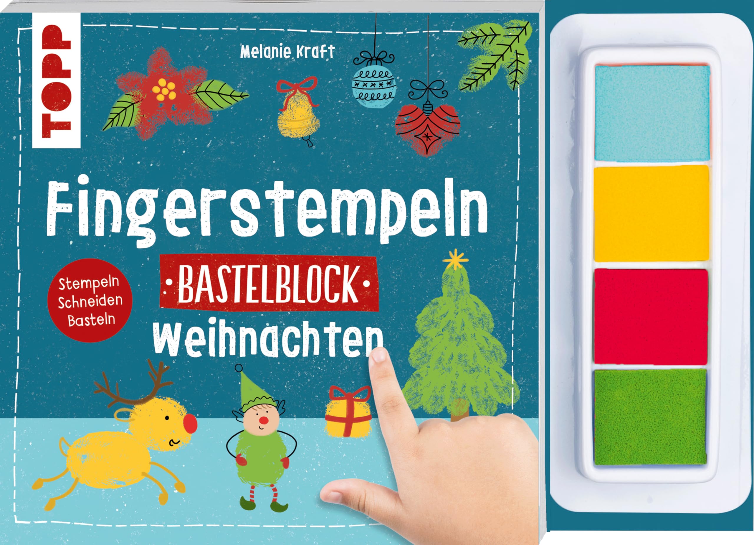 Fingerstempeln. Bastelblock Weihnachten Hobbies & Crafts