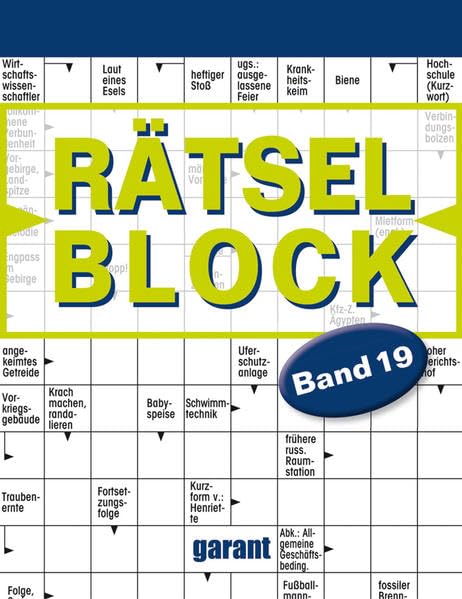 Rätselblock Band 19 Leisure, Home & Garden