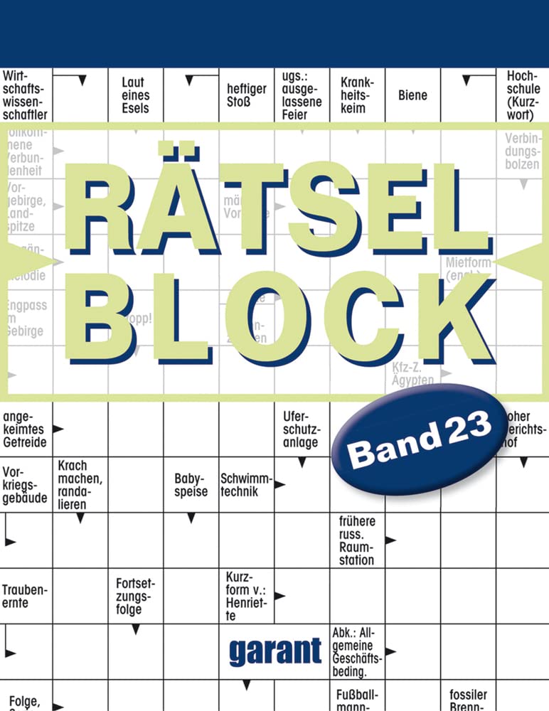 Rätselblock Band 23 Leisure, Home & Garden