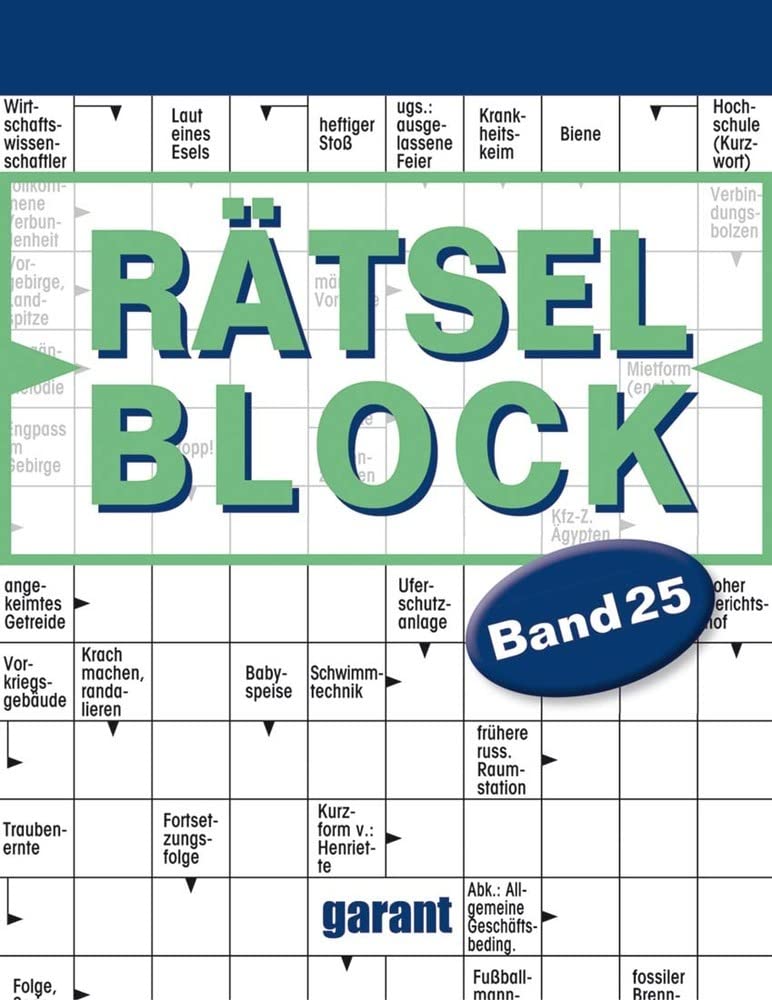 Rätselblock Band 25 Leisure, Home & Garden