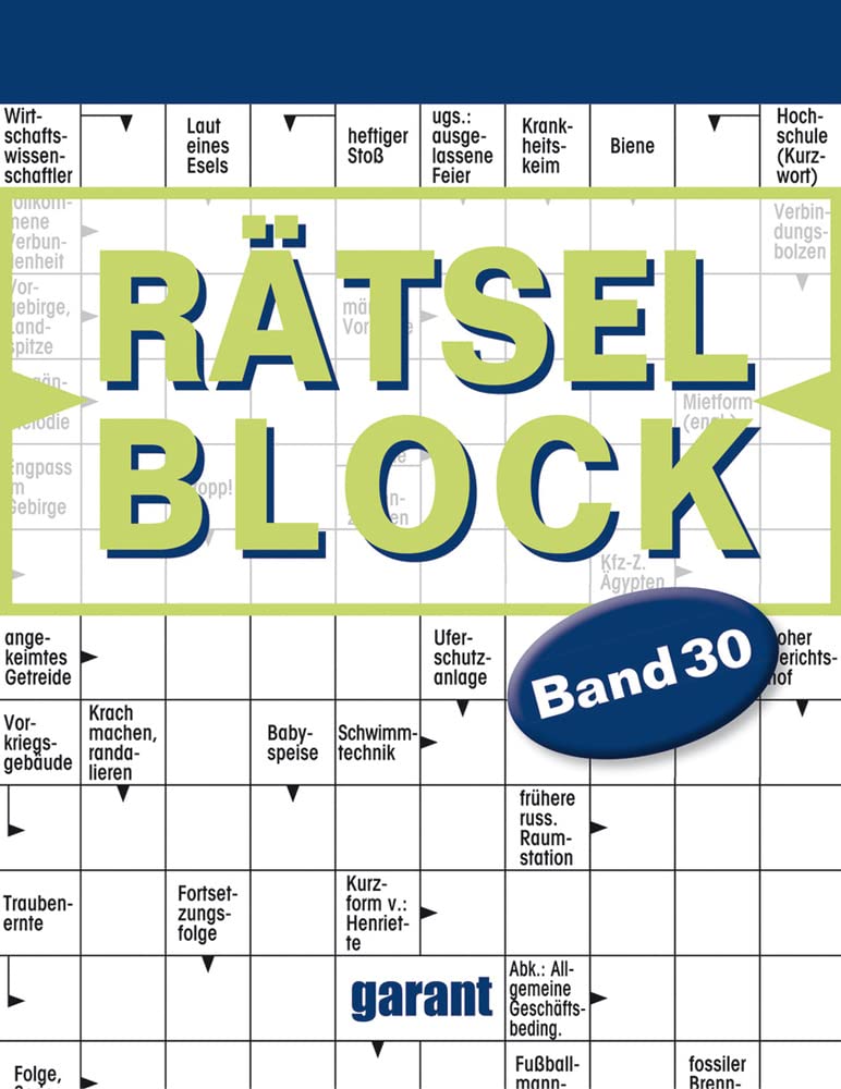 Rätselblock Band 30 Leisure, Home & Garden
