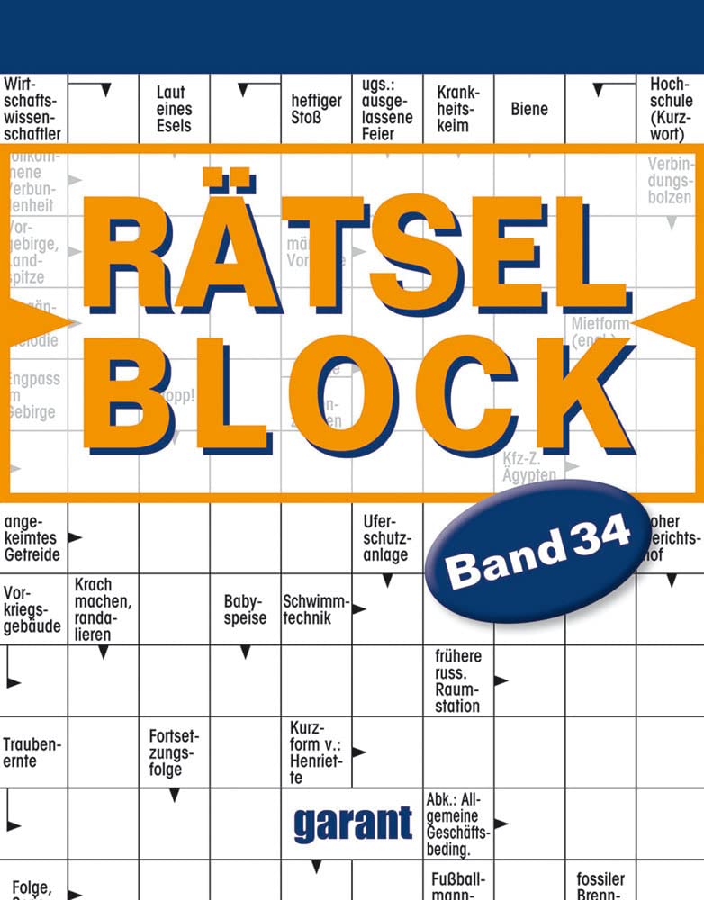 Rätselblock Band 34 Leisure, Home & Garden