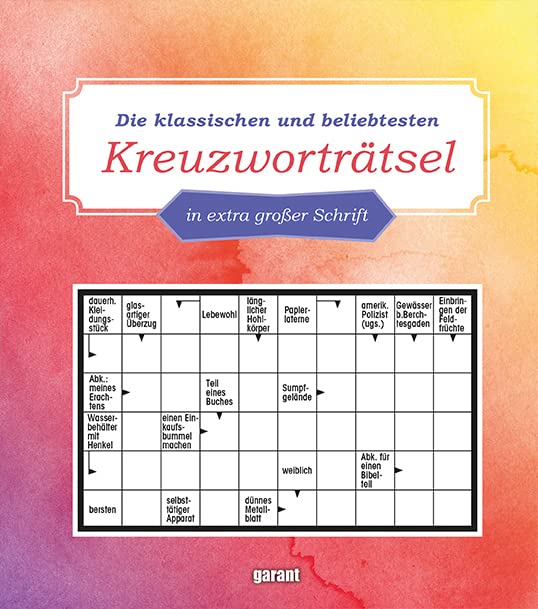 Kreuzworträtsel in Großschrift 6 Leisure & Fun