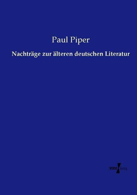 Nachträge zur älteren deutschen Literatur Books