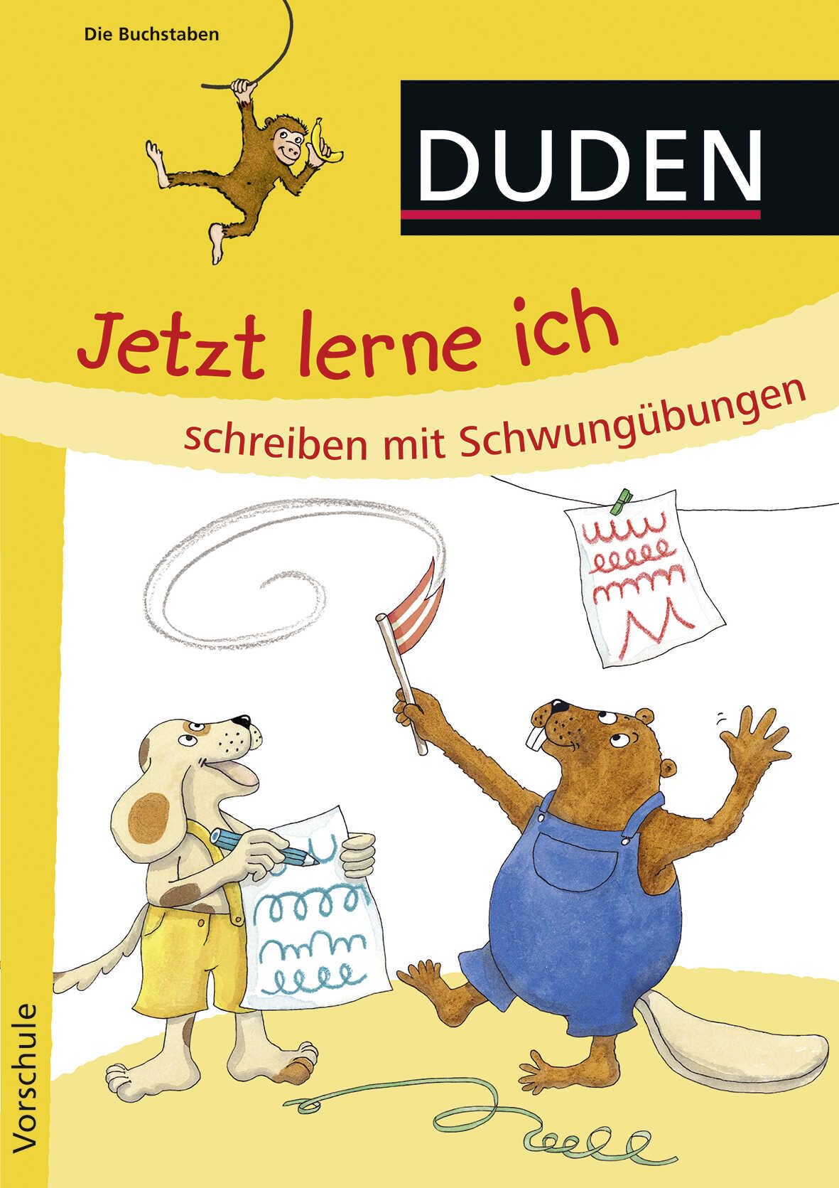 Duden: Jetzt lerne ich schreiben mit Schwungübungen (Heft): Schreiben lernen ab 5 Jahren (DUDEN Kinderwissen Vorschule) Study Guides