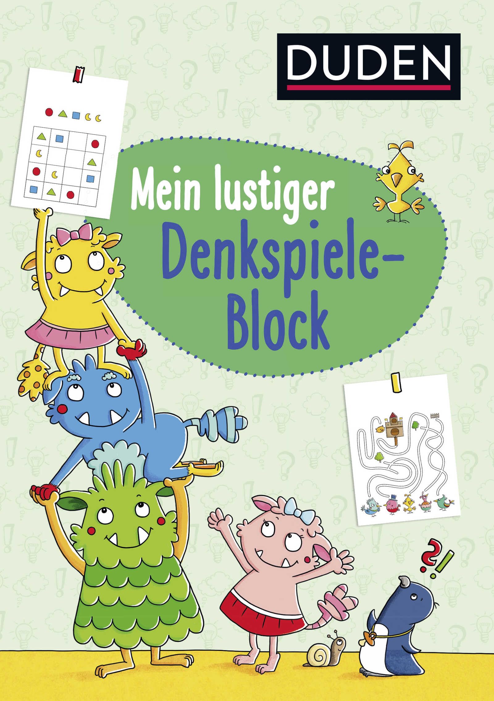 Duden: Mein lustiger Denkspiele-Block: Konzentration, Wahrnehmung und logisches Denken (Rätselblock Vorschule ab 5 Jahren, Band 9) Leisure & Fun