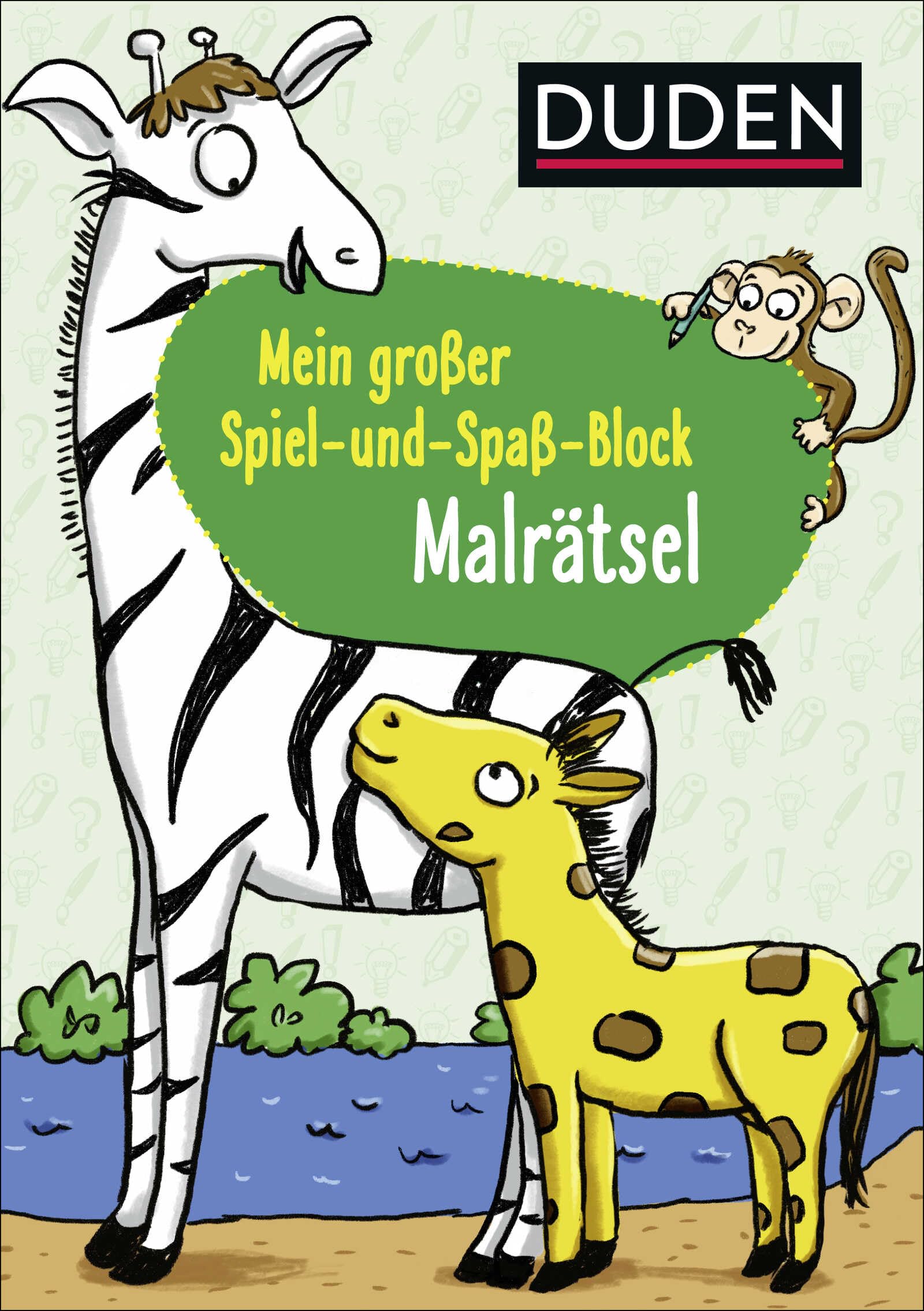 Duden: Mein großer Spiel-und Spaßblock: Malrätsel: Malen, Raten und Spielen (Rätselblock Kindergarten ab 4 Jahren, Band 4) Non-fiction