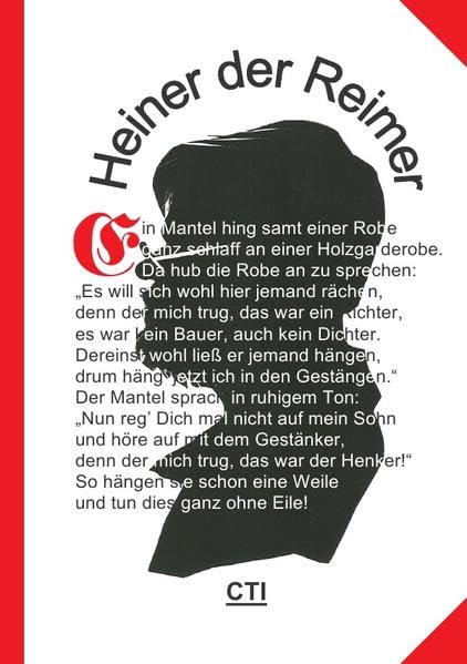 CTI - cogne te ipsum / Heiner der Reimer (1) - Eine Anthologie: Ein merkwürdiges Sammelsurium seltsamer Gedichte höchst fragwürdiger Herkunft Poetry