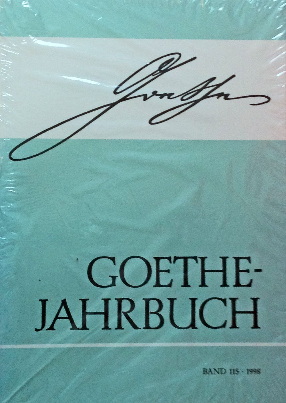 Goethe-Jahrbuch, Bd. 115: 1998 Books