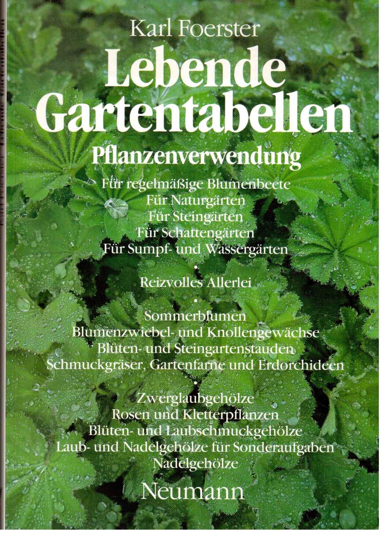 Lebende Gartentabellen. Pflanzenverwendungen Garden & Plants