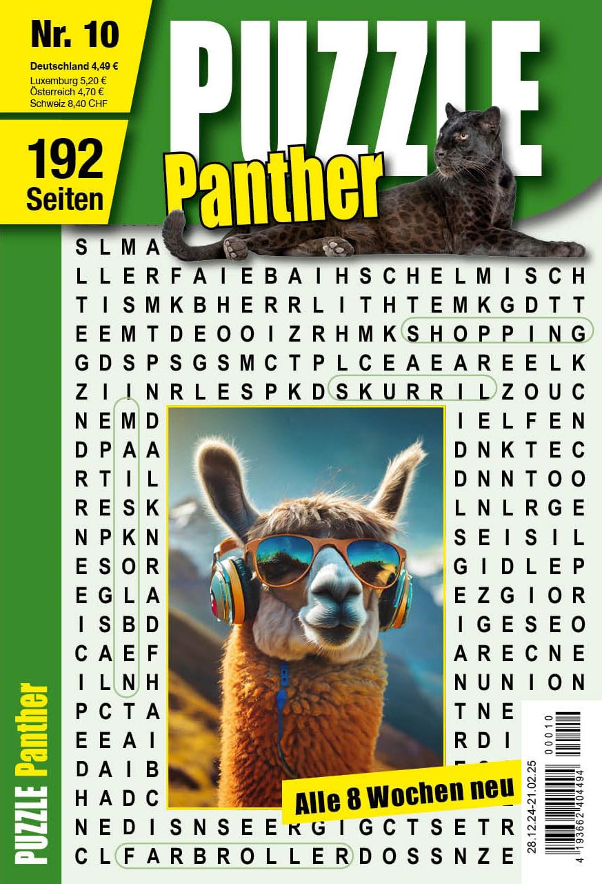 Puzzle Panther Nr. 10 VDZ36624 192 Seiten Books