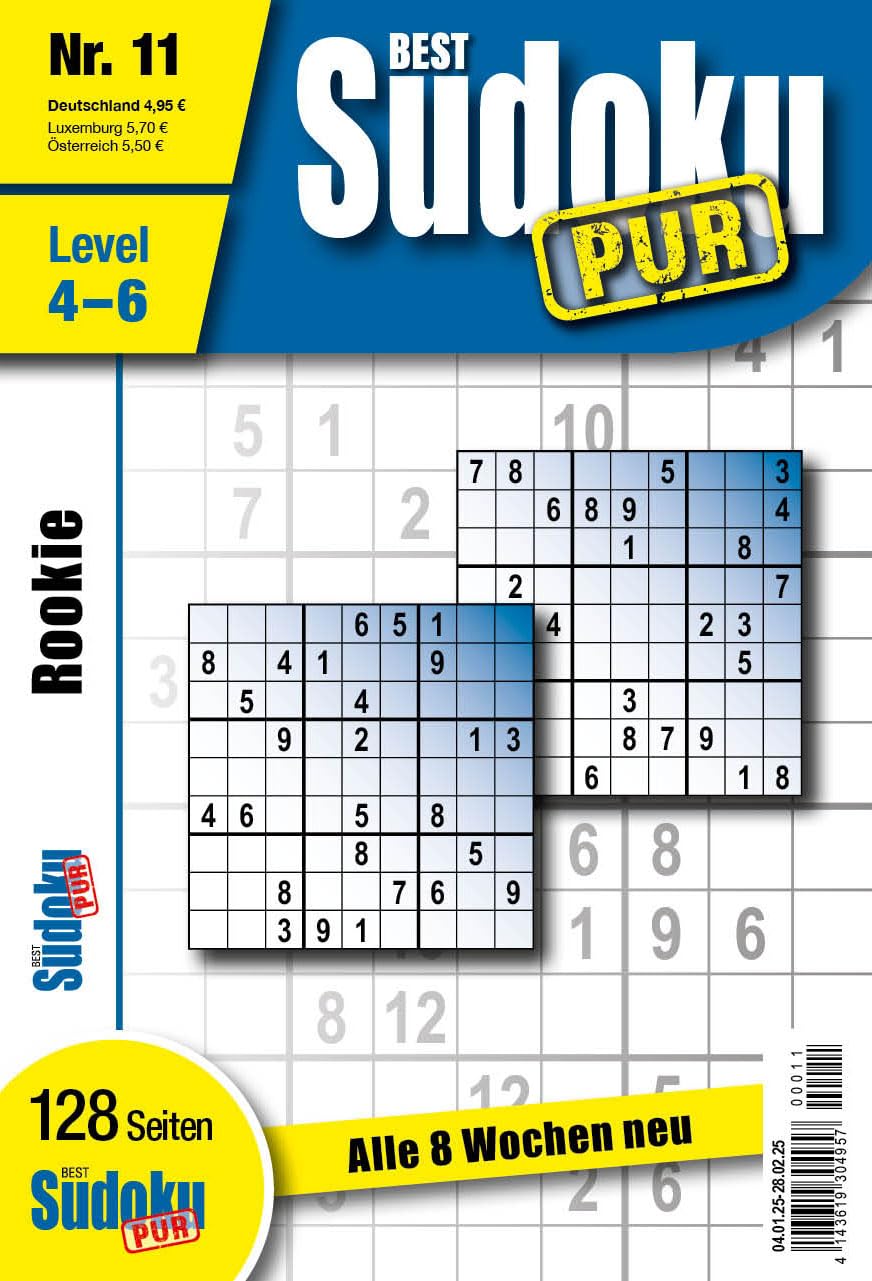 Sudoku Rookie Nr. 11 VDZ36193 , Level 4-6 Books