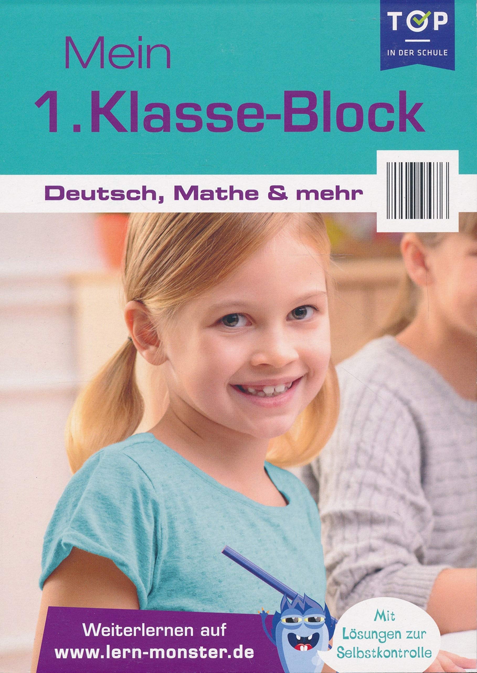 Lernblock - Mein 1. Klasse Block - Deutsch, Mathe & mehr: Spielerisch Lernen mit Spaß: Abwechslungsreiche Übungen, Rätsel und Lernspiele zu Deutsch, ... und Verkehrserziehung für Kinder ab 6 Jahren Learning & Reference