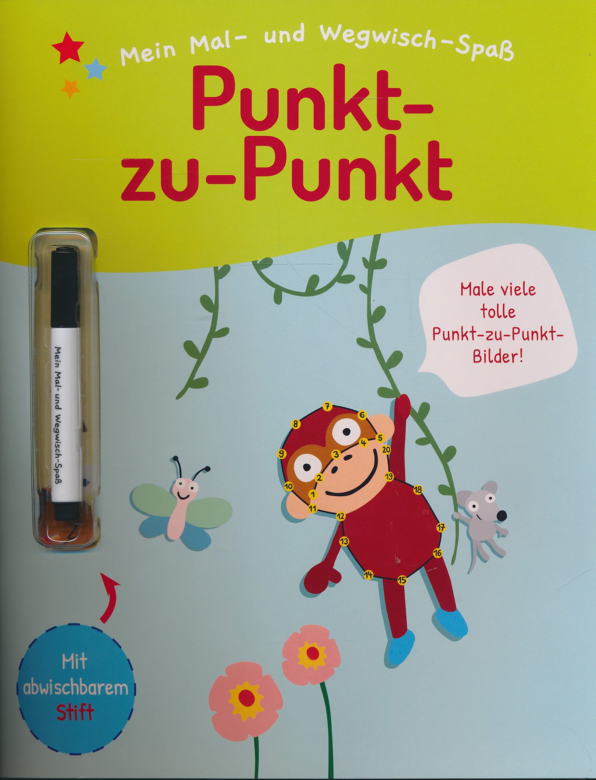 Punkt-zu-Punkt - Mein Mal- und Wegwisch-Spaß - mit abwischbarem Stift Books