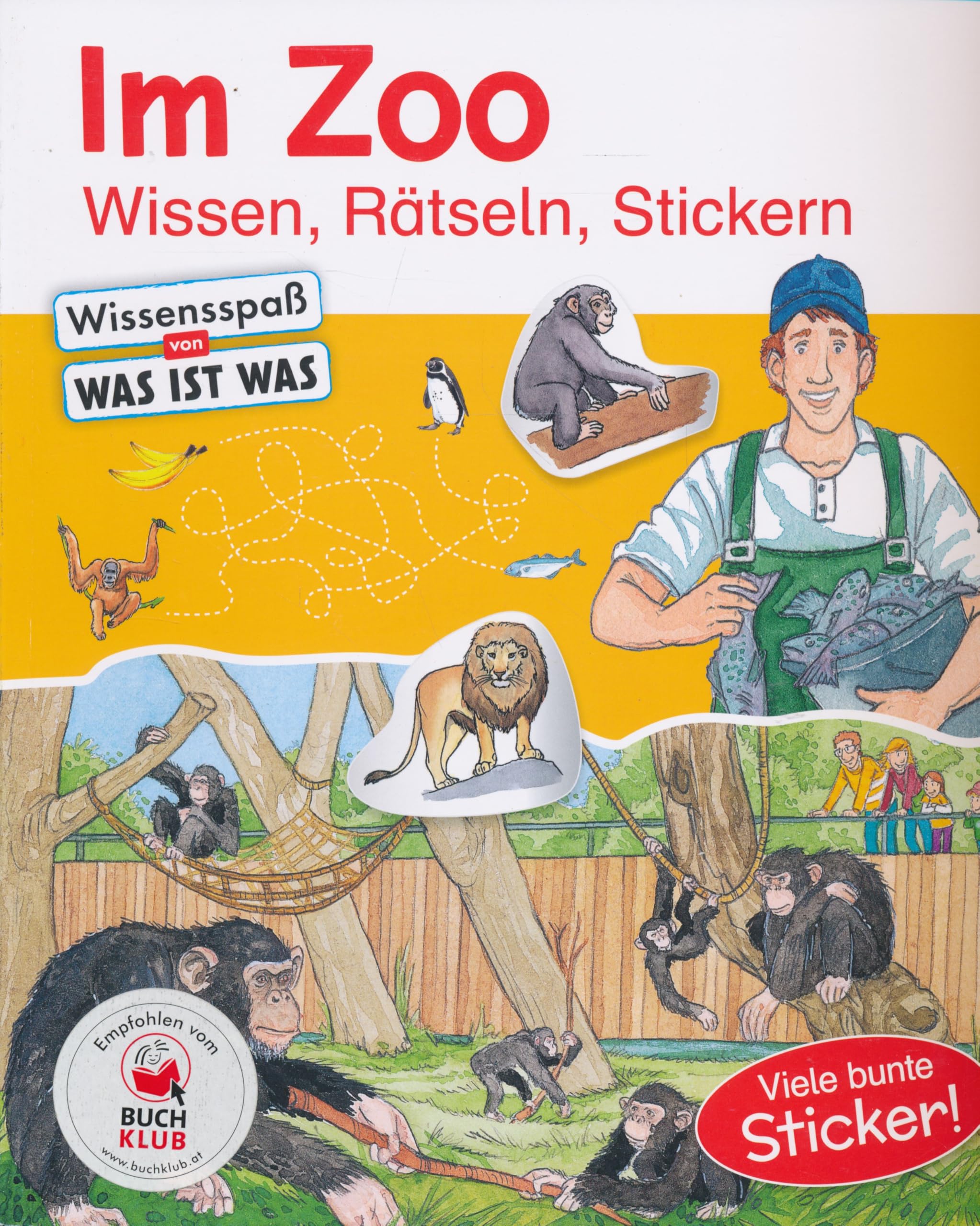 Im Zoo - Wissen, Rätseln, Stickern - Wissensspaß von Was ist Was - Viele bunte Sticker! Books