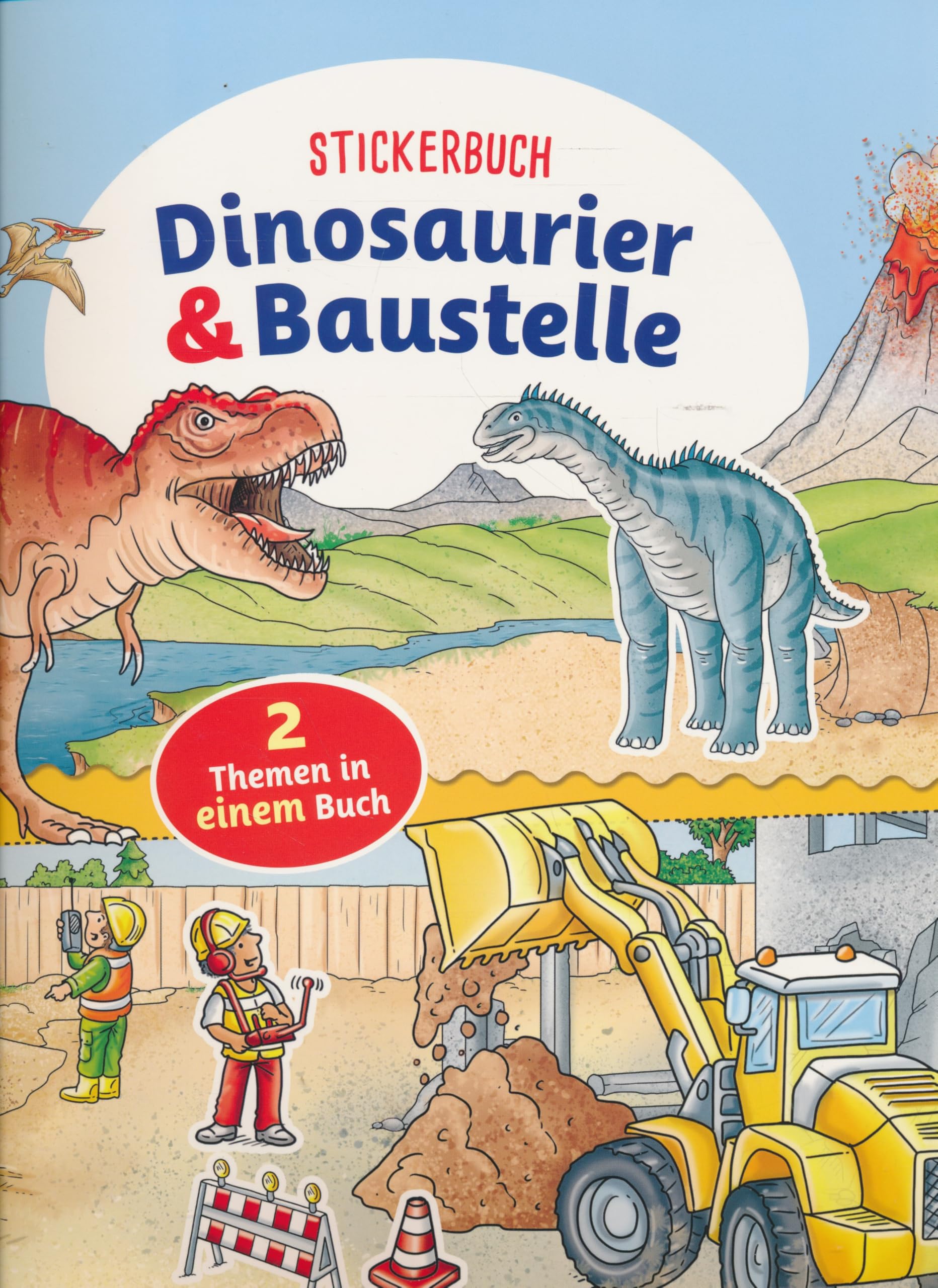 Stickerbuch Dinosaurier & Baustelle - Mit vielen tollen Stickern! Books