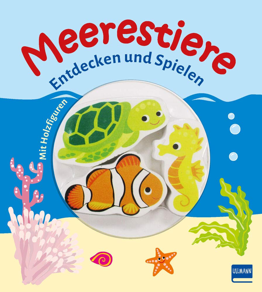 Meerestiere (Pappbilderbuch + 3 Holzfiguren) Children's books