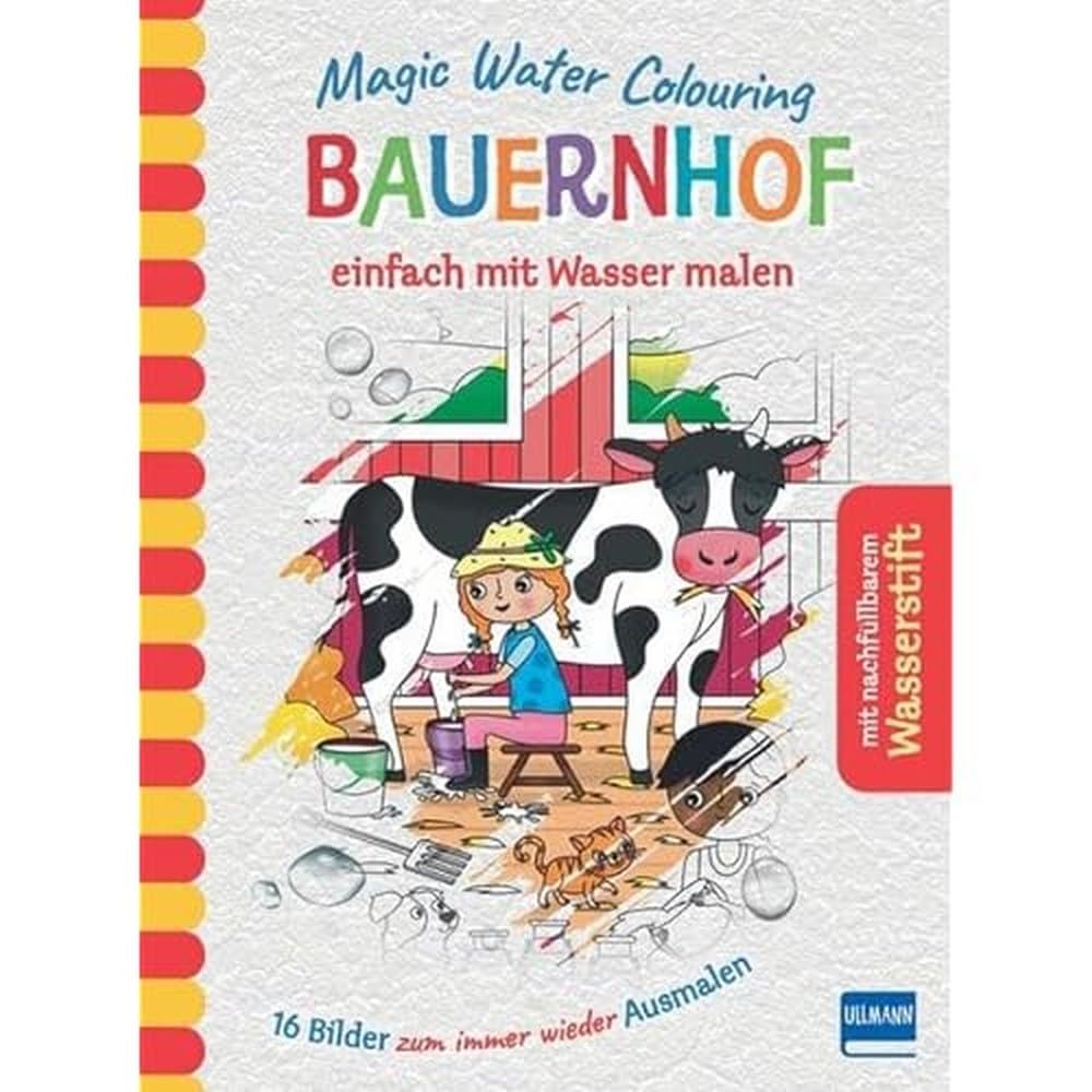 Magic Water Colouring - Bauernhof: einfach mit Wasser malen (16 Wassermalbilder + Wassertankstift) Non-fiction