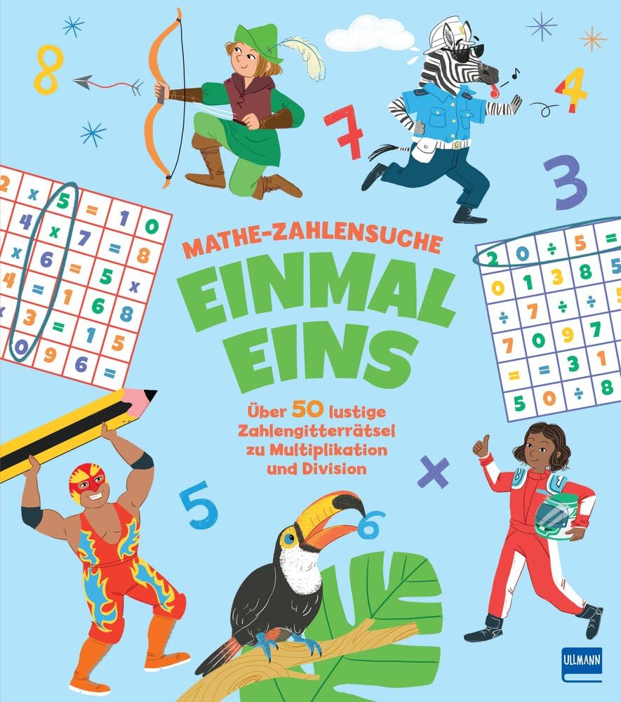 Mathe-Zahlensuche - Einmaleins: Über 50 lustige Zahlengitterrätsel zu Multiplikation und Division für Kinder ab 7 Jahren Non-fiction