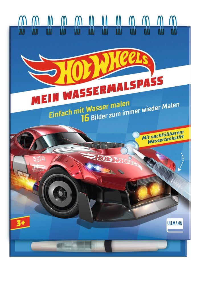 Mein Wassermalspaß - Hot Wheels: Einfach mit Wasser malen - Hot Wheels-Malbuch mit 16 Bildern, die sich beim Kontakt mit Wasser bunt färben + viele ... mit nachfüllbarem Wassermalstift, ab 3 Jahren Non-fiction
