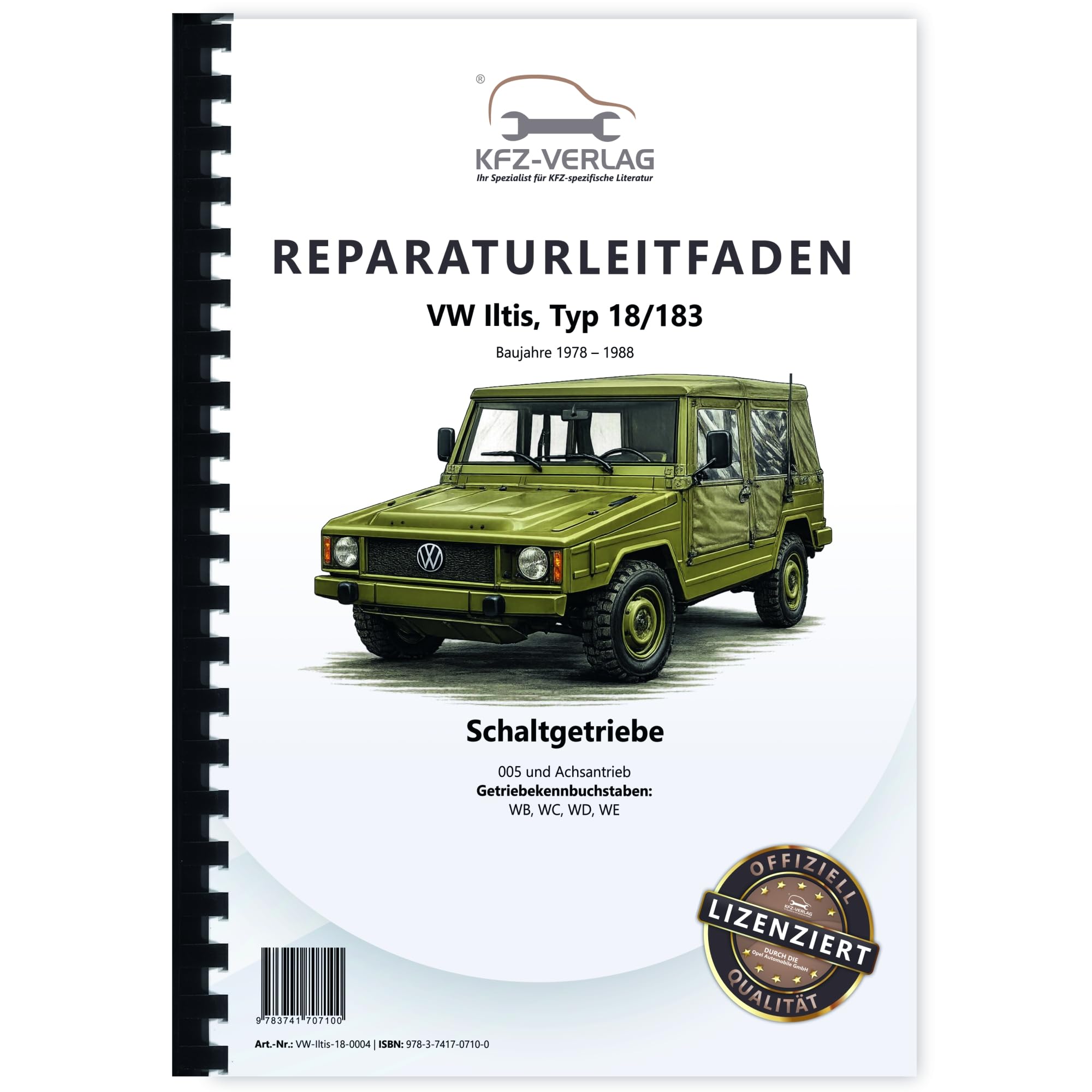 VW Iltis 183 1978-1988 4 Gang Schaltgetriebe Achsantrieb 005 Reparaturanleitung Business & Technology