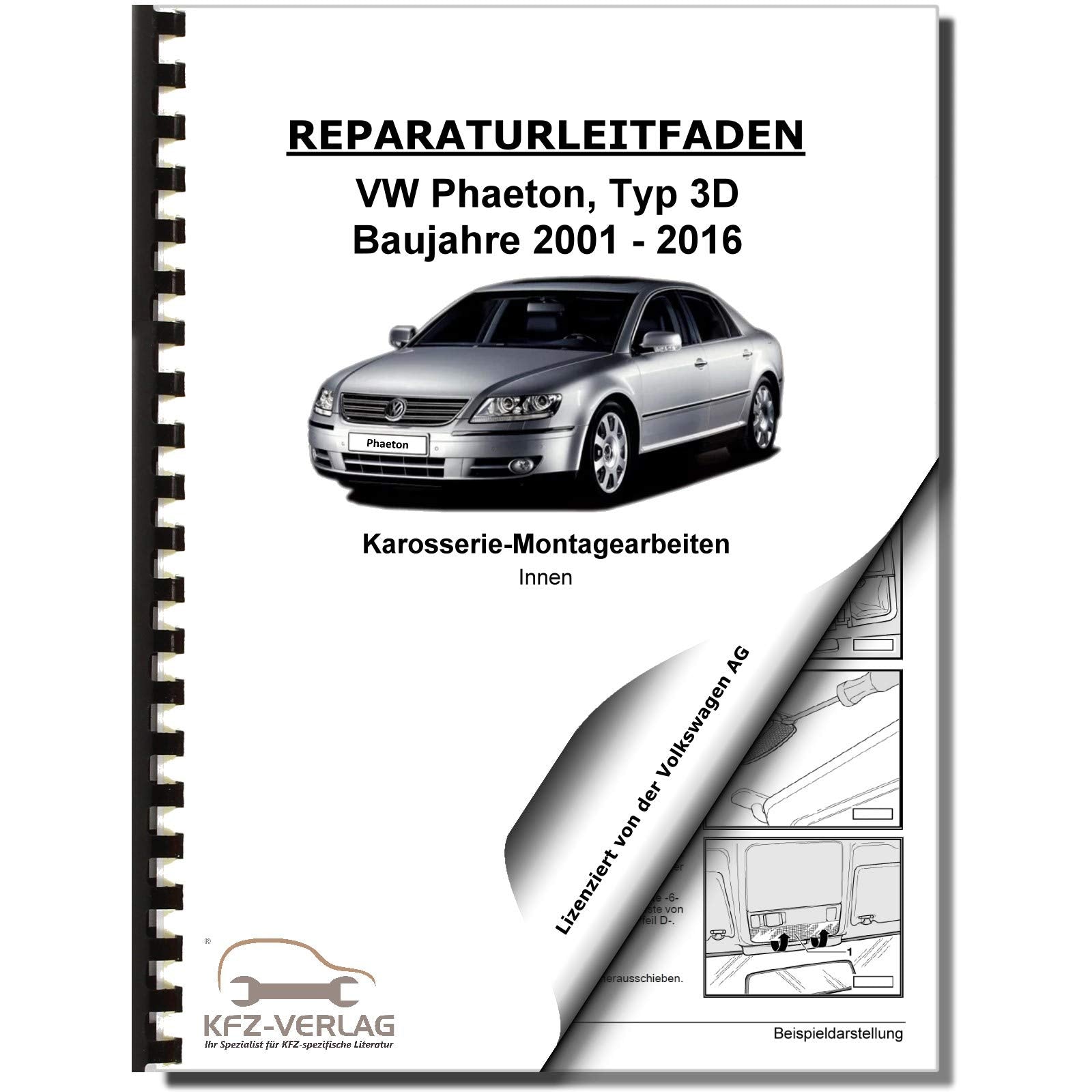 VW Phaeton Typ 3D 2001-2016 Karosserie Montagearbeiten Innen Reparaturanleitung Business & Technology