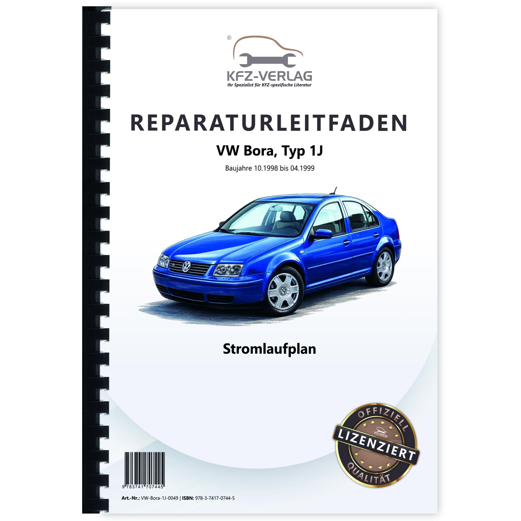 VW Bora Typ 1J 1998-1999 Schaltplan Stromlaufplan Verkabelung Elektrik Pläne Buch Werkstatthandbuch Reparaturhandbuch Reparaturleitfaden KFZ-Verlag Business & Technology