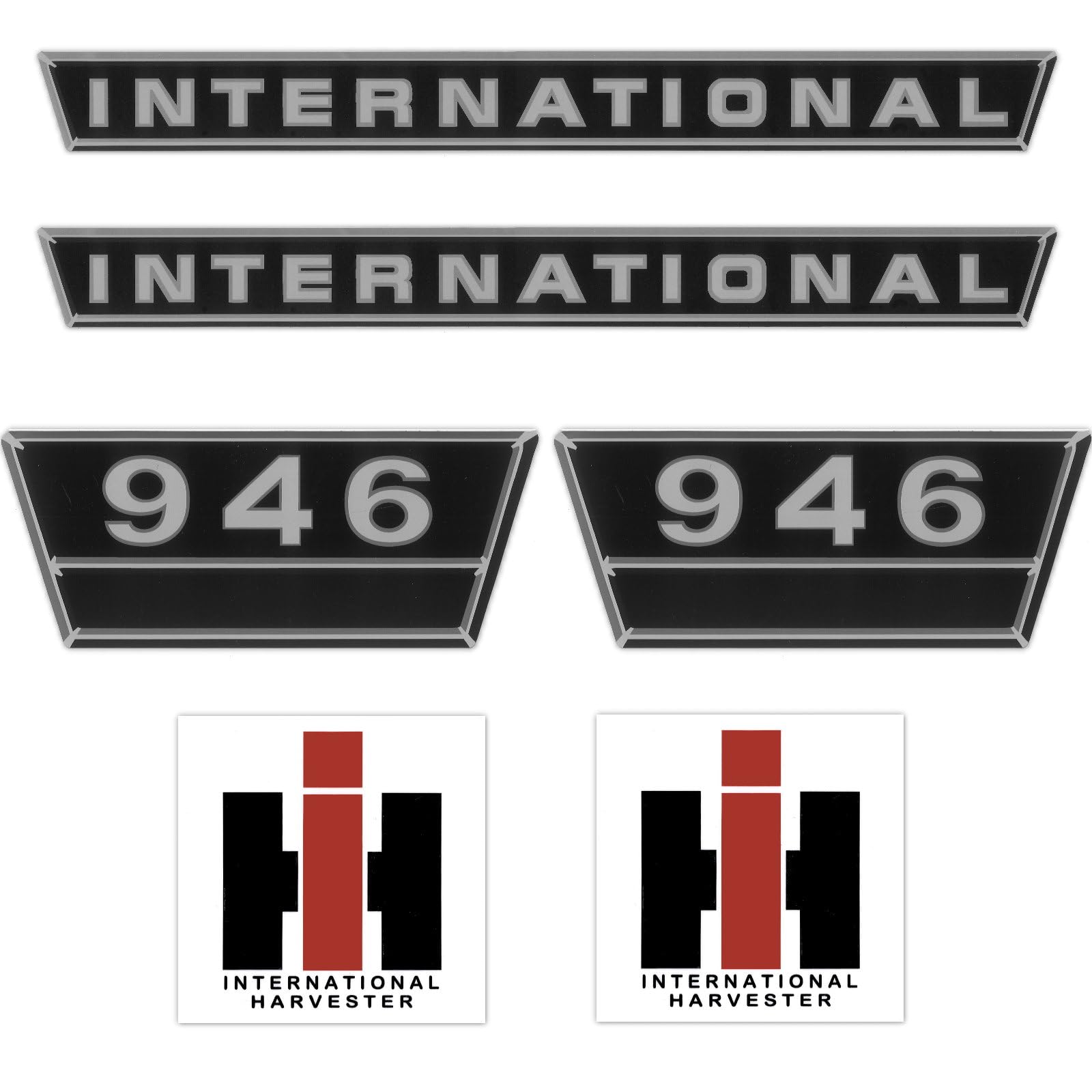 IHC International 946 Schwarz Silber Groß Schlepper Traktor Aufkleber Klebefolie Business & Technology