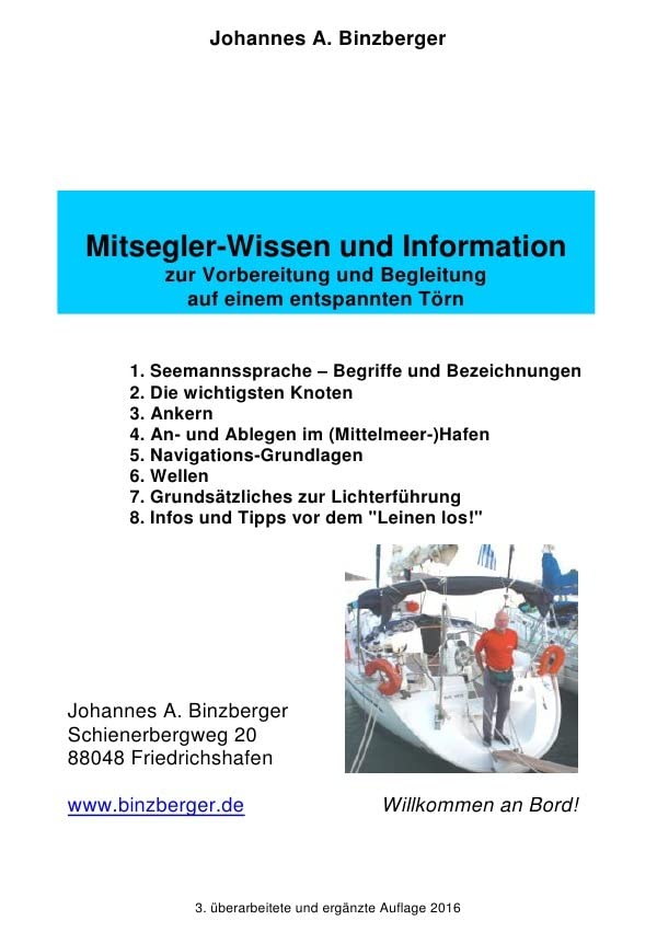 Mitsegler-Wissen und Information: zur Vorbereitung und Begleitung auf einen entspannten Törn Lifestyle