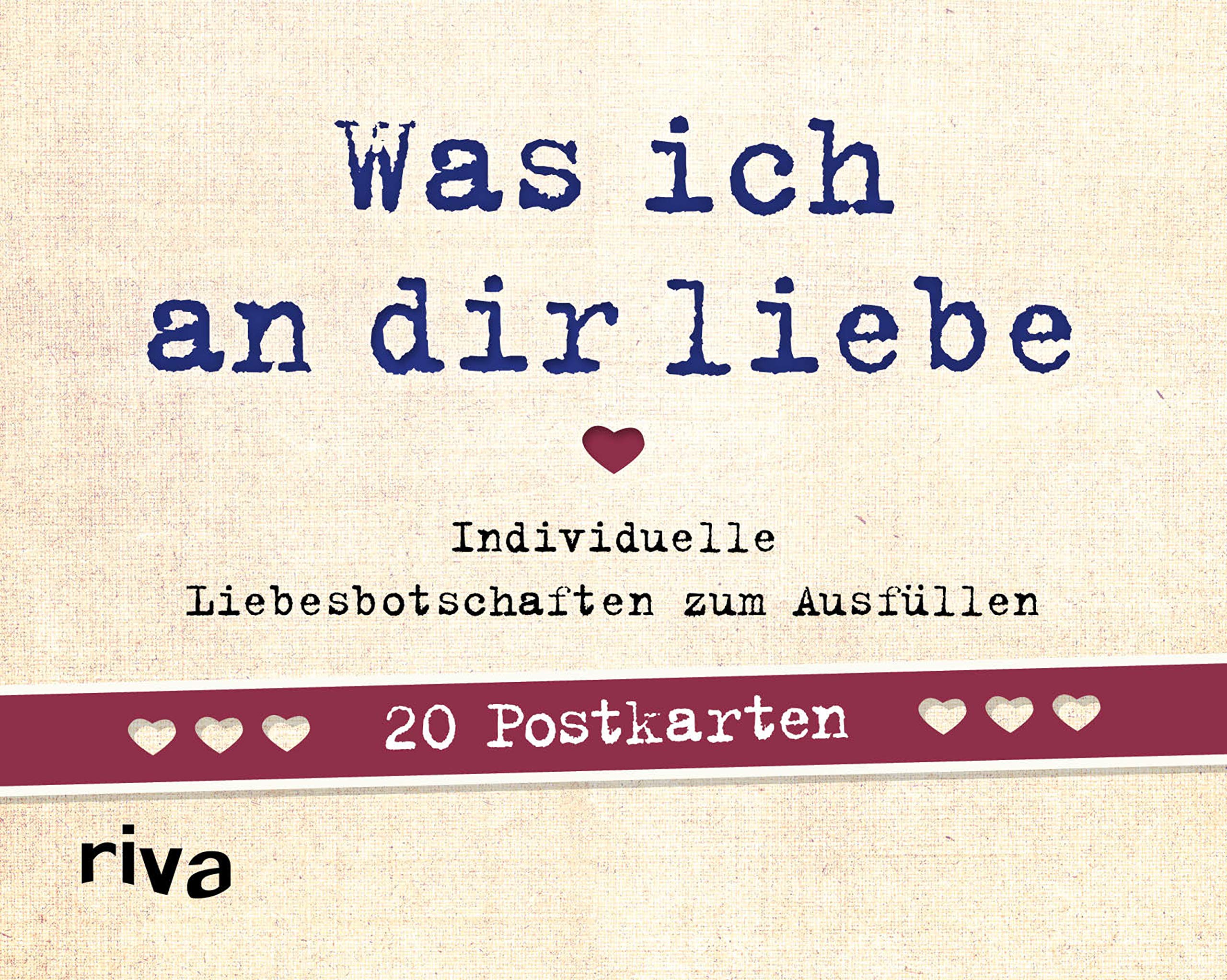 Was ich an dir liebe – 20 Postkarten: Individuelle Liebesbotschaften zum Ausfüllen Stationery