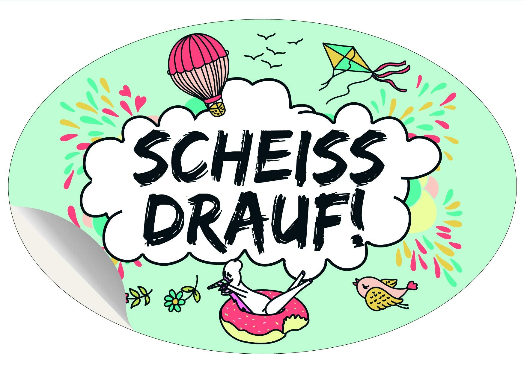 Scheiß drauf – Autoaufkleber auf Trägerkarte 10er VE Leisure, Home & Garden
