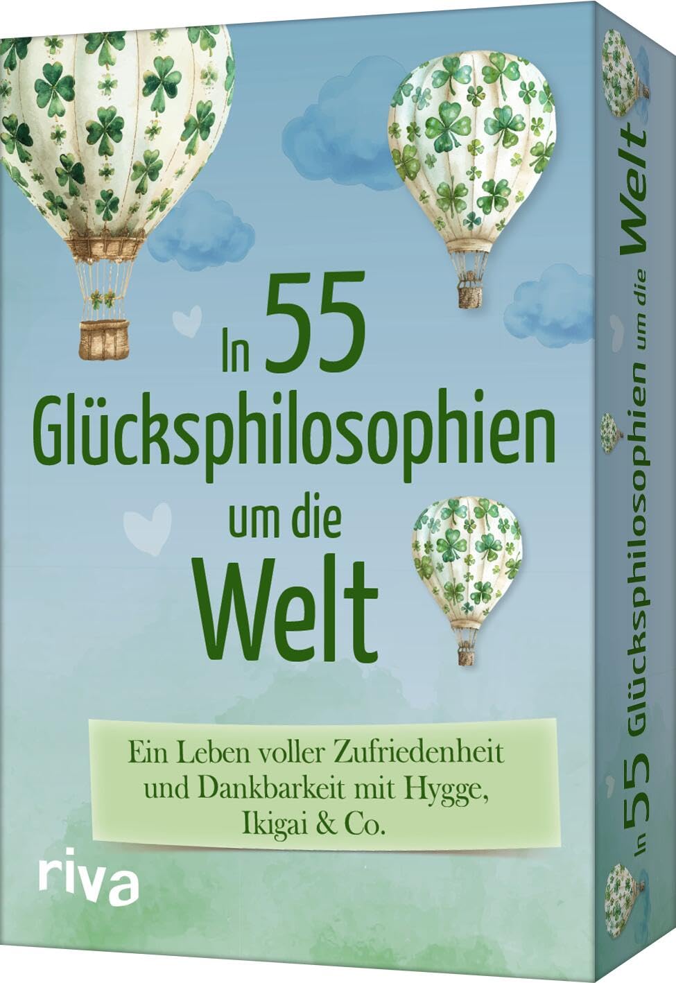 In 55 Glücksphilosophien um die Welt: Ein Leben voller Zufriedenheit und Dankbarkeit mit Hygge, Ikigai & Co. | Kartenset mit internationalen Weisheiten. Impulse für mehr Glück, Freude Philosophy